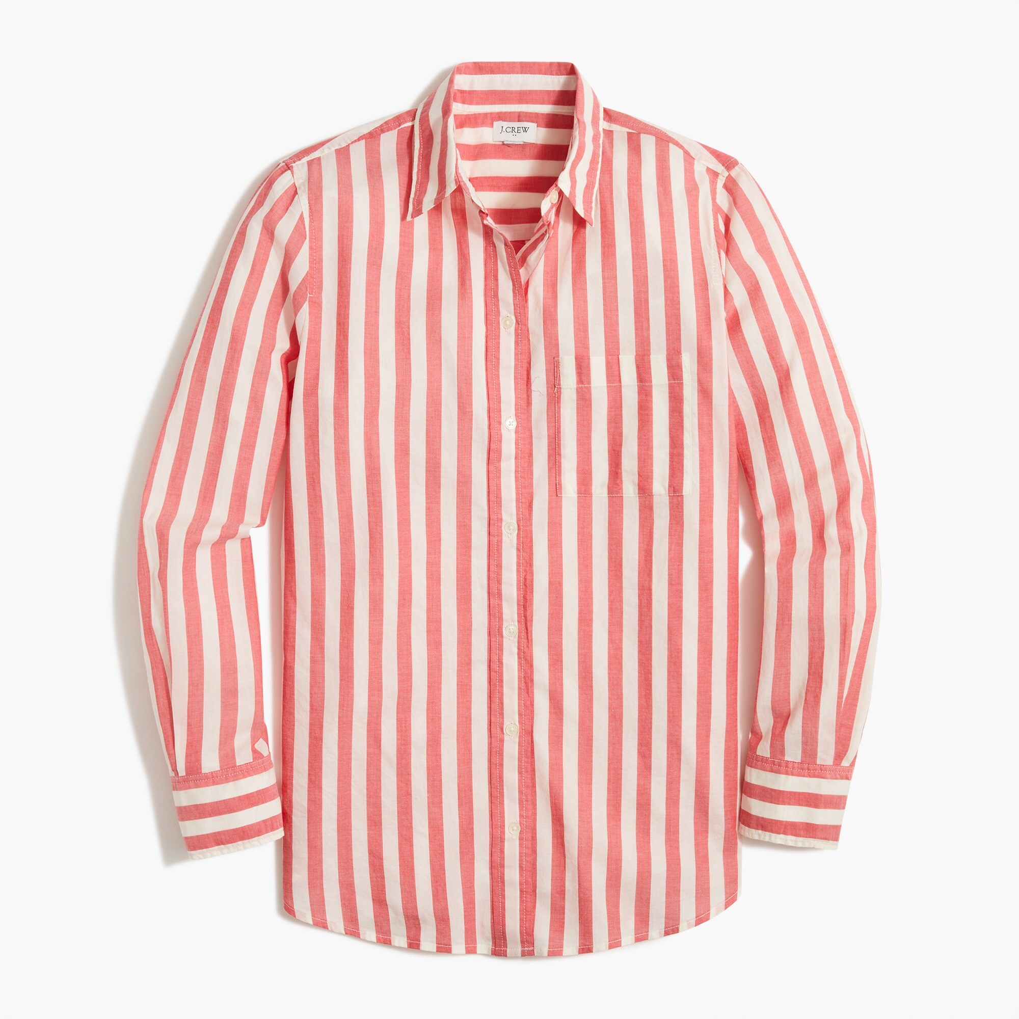 High-low relaxed button-up top