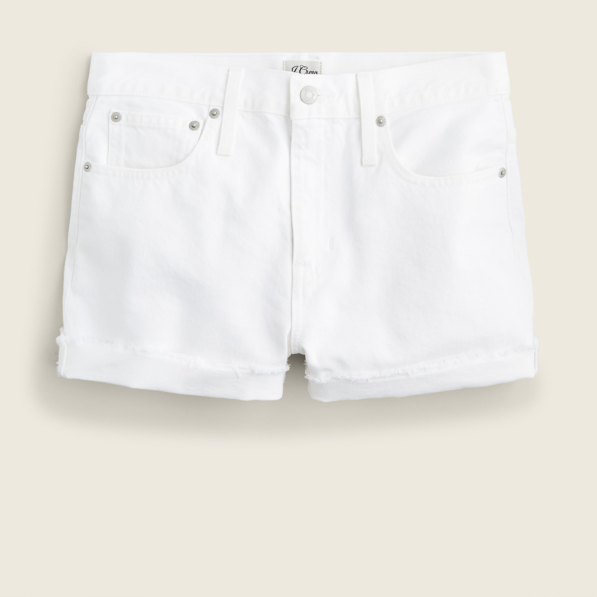 J.Crew: Slouchy Boyfriend Short In White For Women