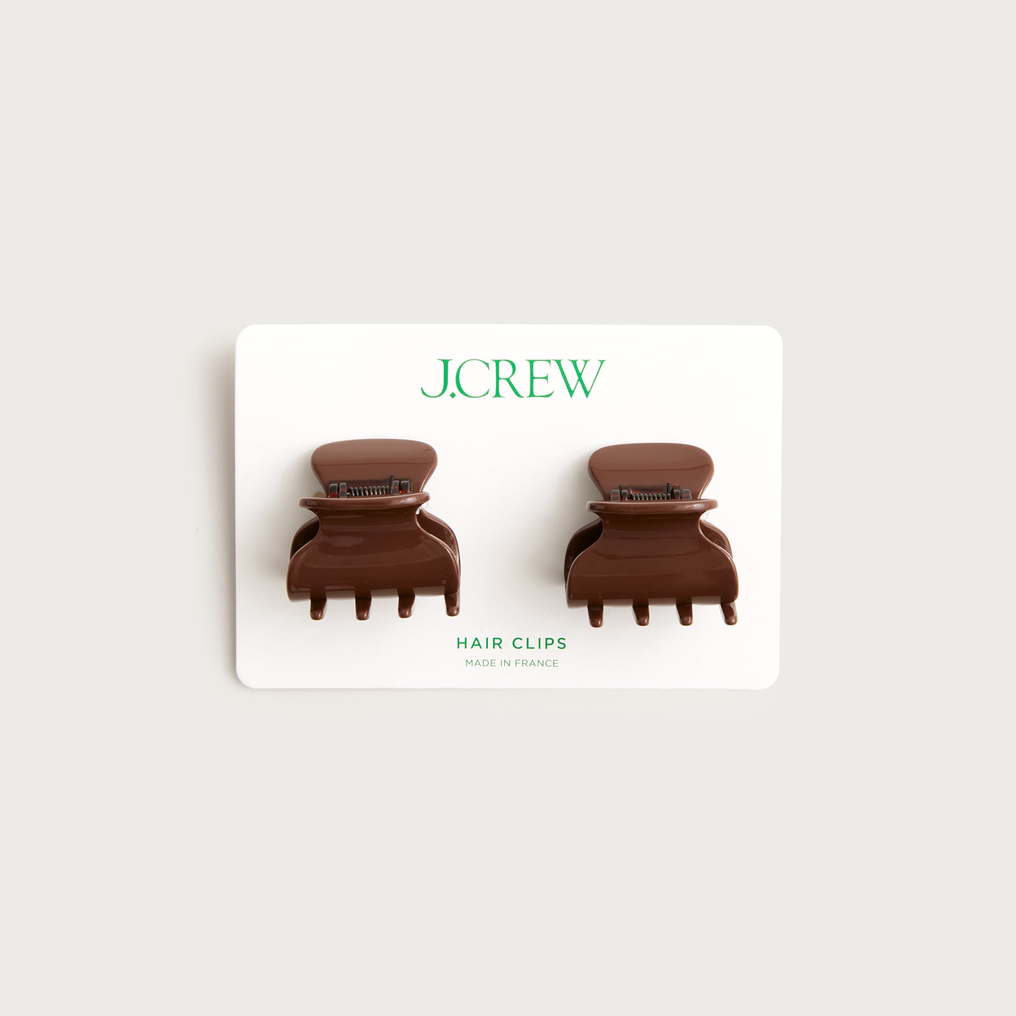 Mini claw clips two-pack in Italian tortoise