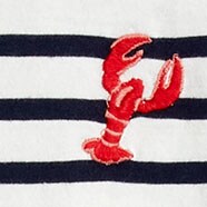Girls' lobster T-shirt dress OSKA STRIPE NAVY IVORY factory: girls' lobster t-shirt dress for girls