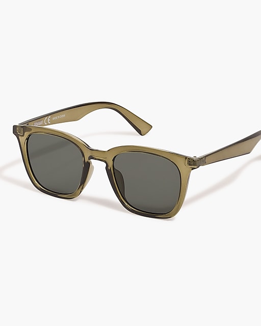  Green square-frame sunglasses
