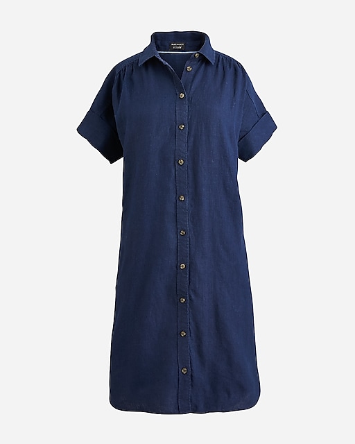  Petite relaxed-fit short-sleeve Baird McNutt Irish linen shirtdress