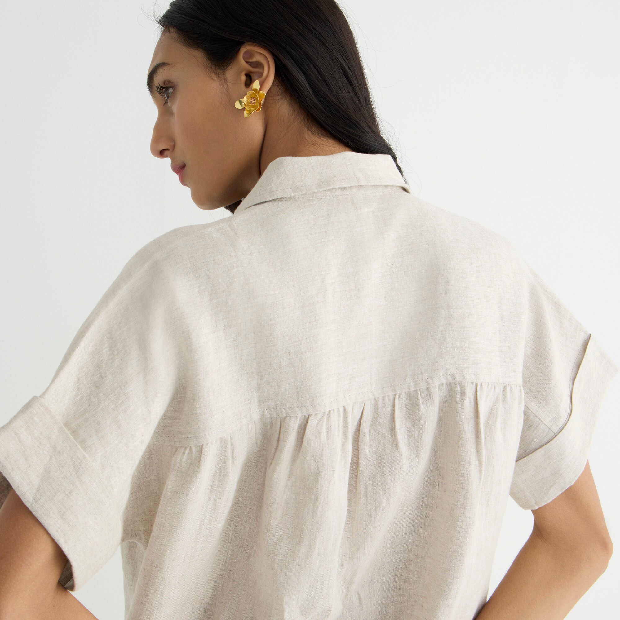 Relaxed-fit short-sleeve Baird McNutt Irish linen shirtdress