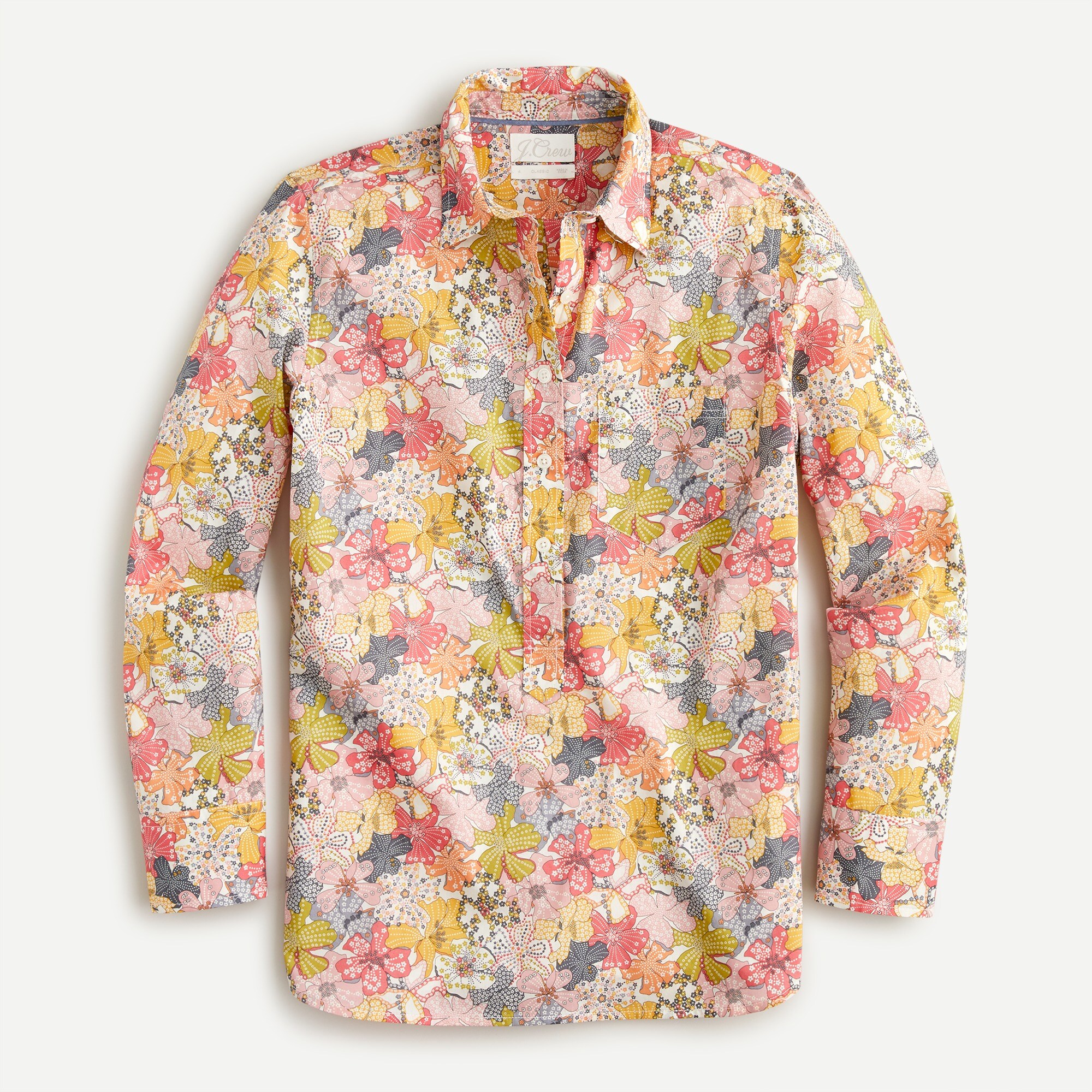 Classic-fit Popover Shirt In Liberty® Mauvey Floral For Women | J.Crew