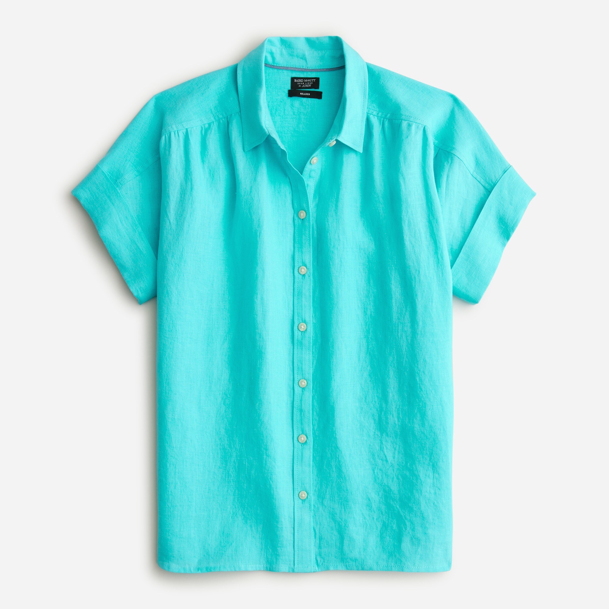 Relaxed-fit Short-sleeve Baird McNutt Irish Linen Shirt For