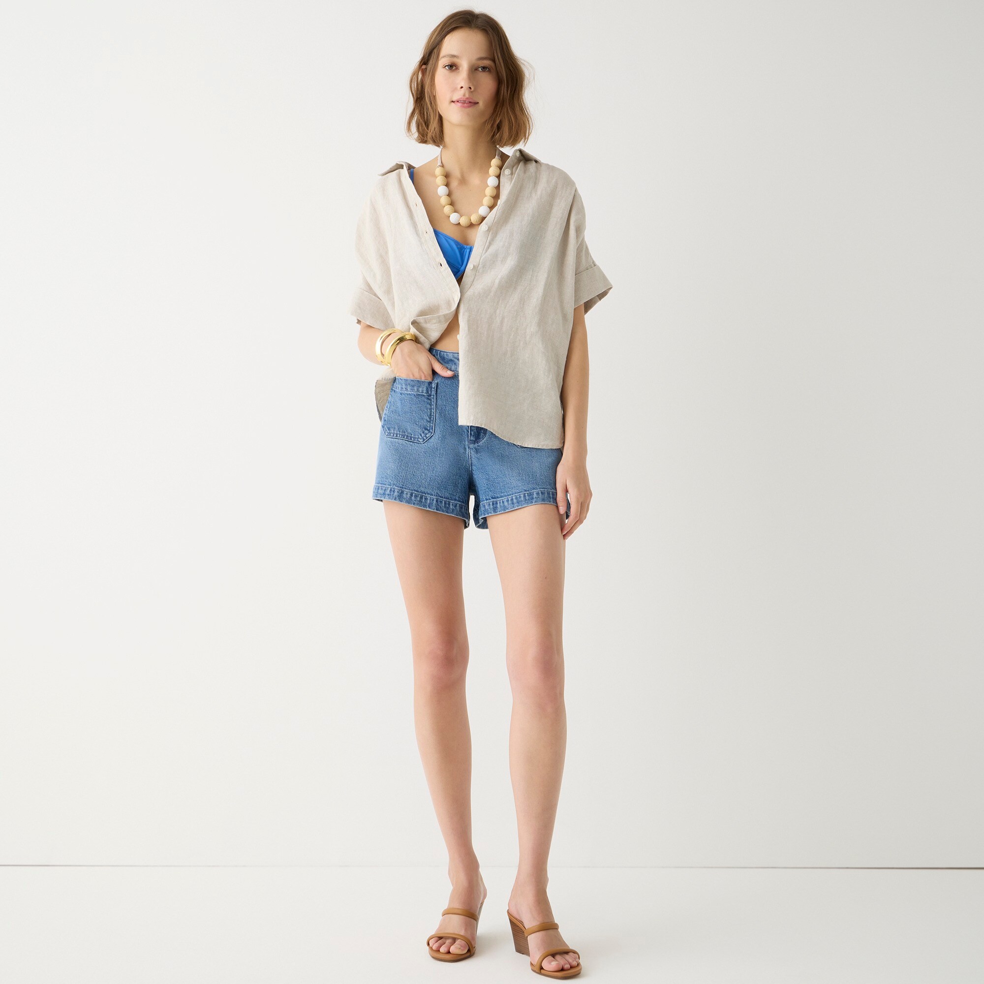 Relaxed-fit short-sleeve Baird McNutt Irish linen shirt