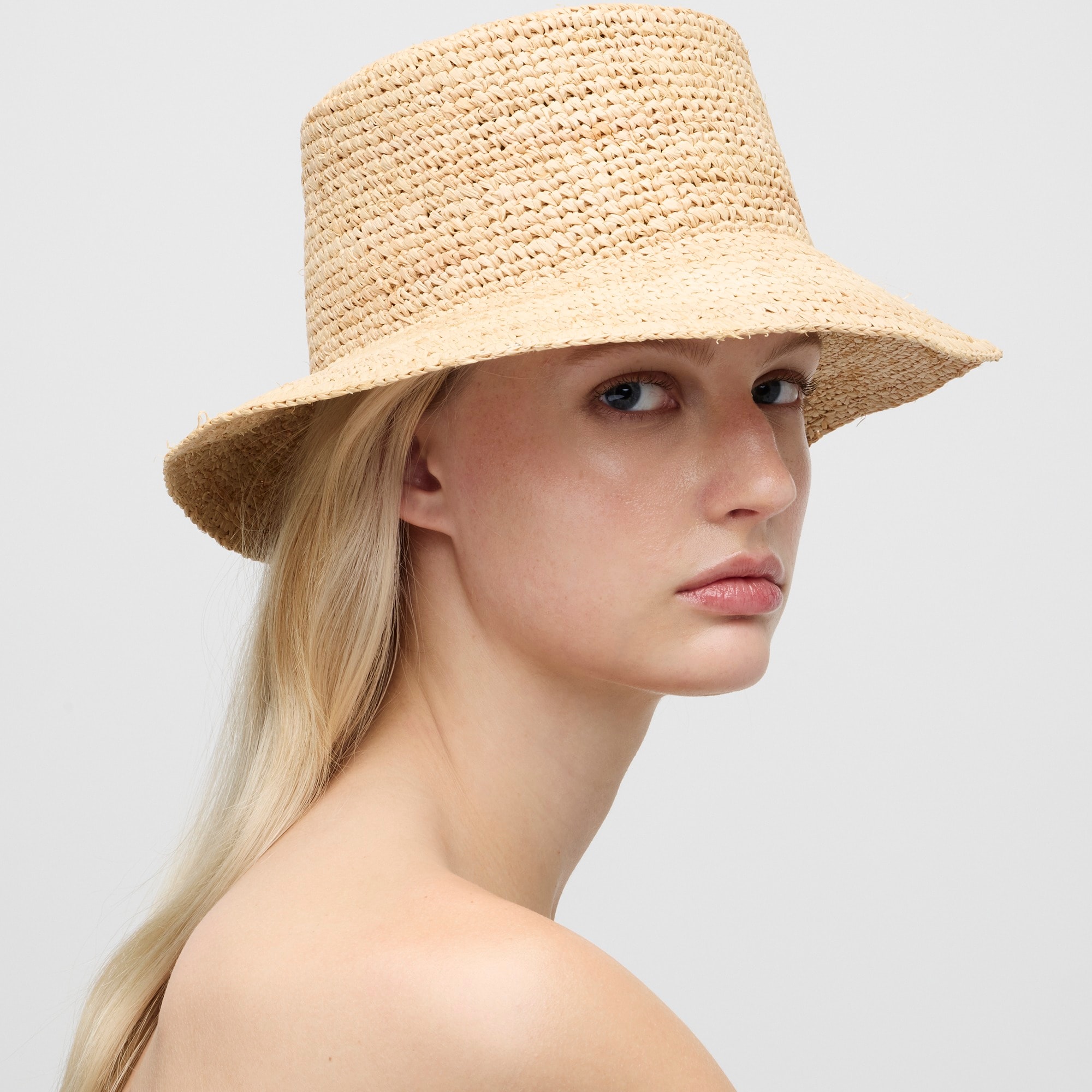  Raffia bucket hat