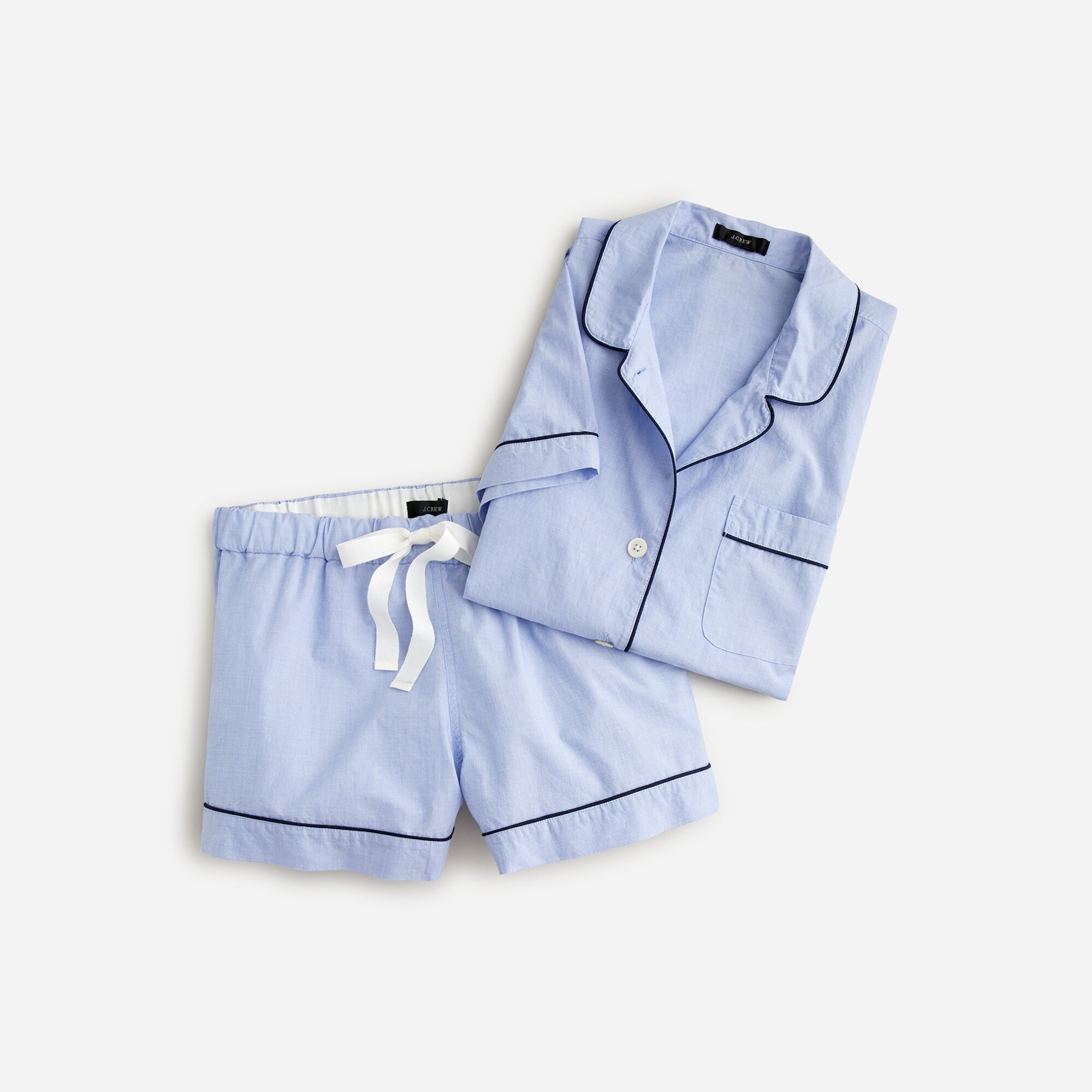 womens End-on-end cotton pajama short set