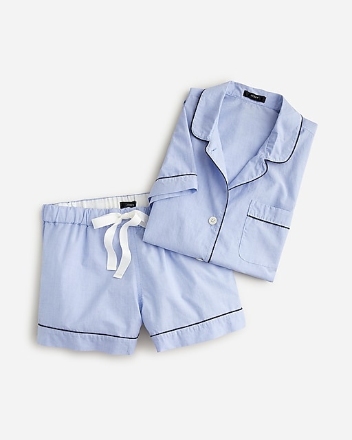 womens End-on-end cotton pajama short set