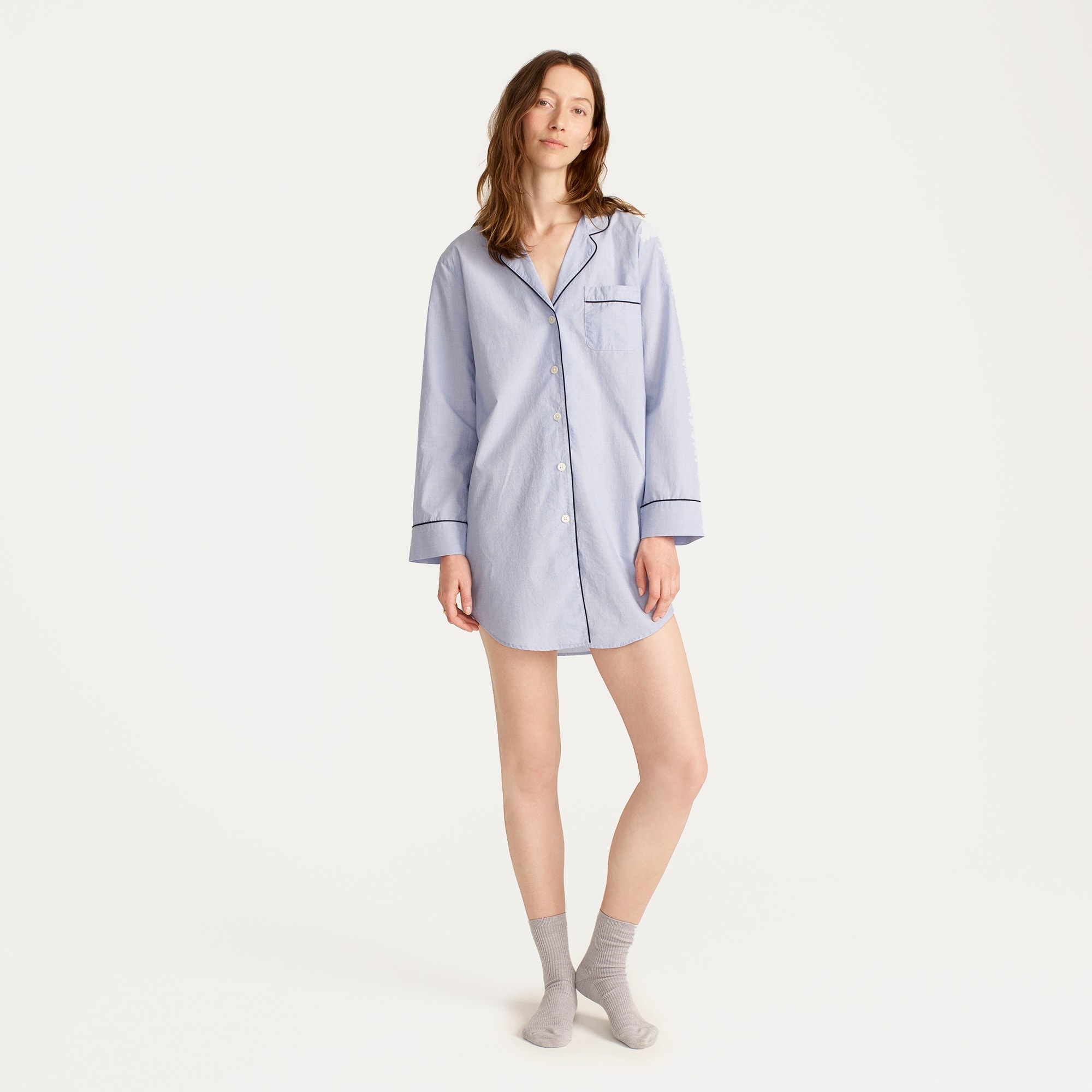 j.crew: end-on-end cotton nightshirt for women