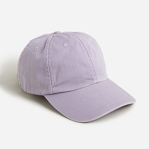 womens Garment-dyed twill baseball cap