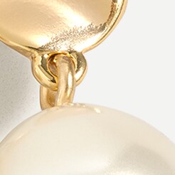 Hammered disc pearl drop earrings PEARL j.crew: hammered disc pearl drop earrings for women