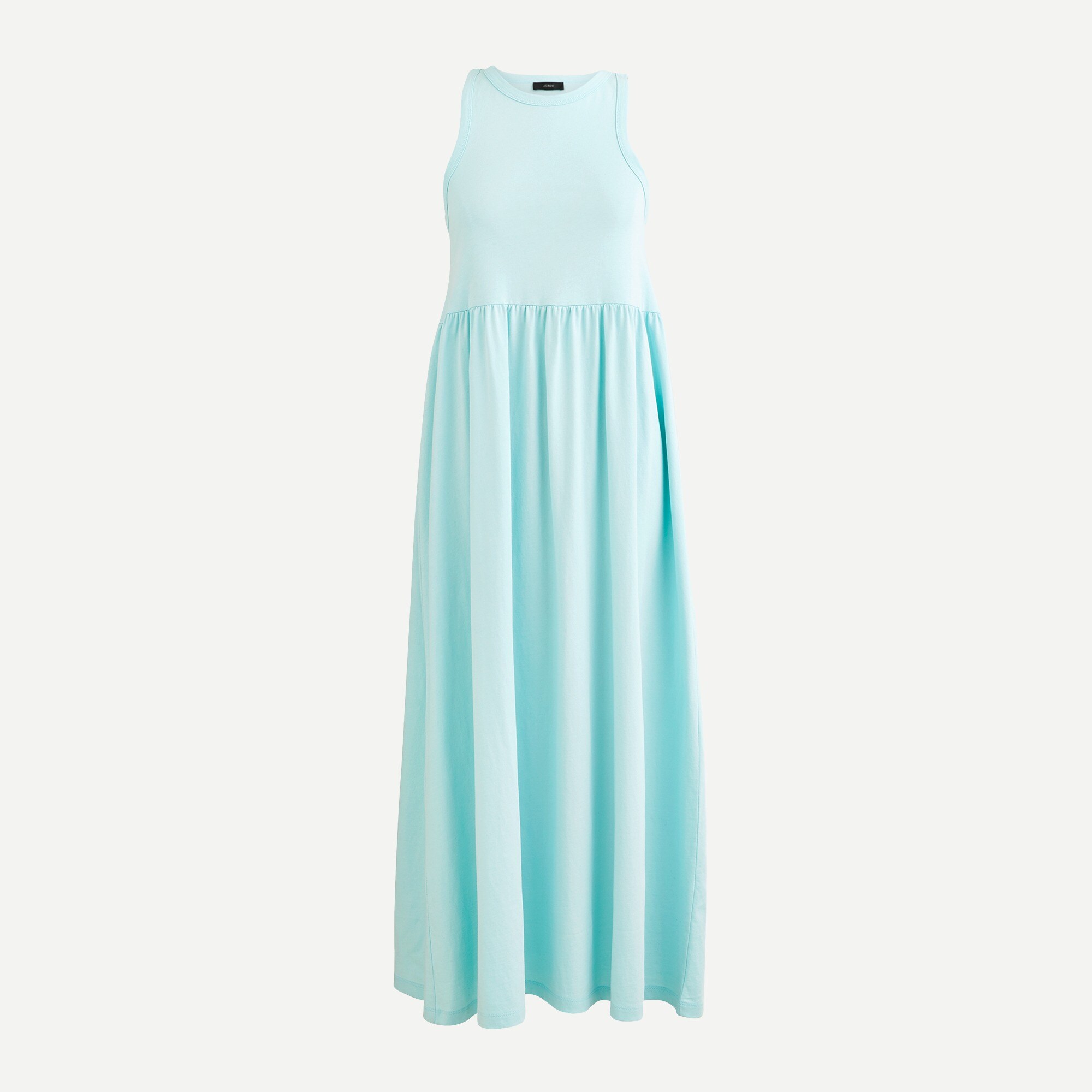 jersey knit tank maxi dress Gray Maxi Dress: Sleeveless Rayon Jersey Knit Sundress
