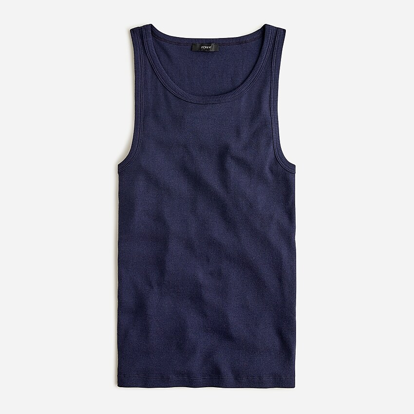 j.crew: ribbed cutaway tank for women, right side, view zoomed