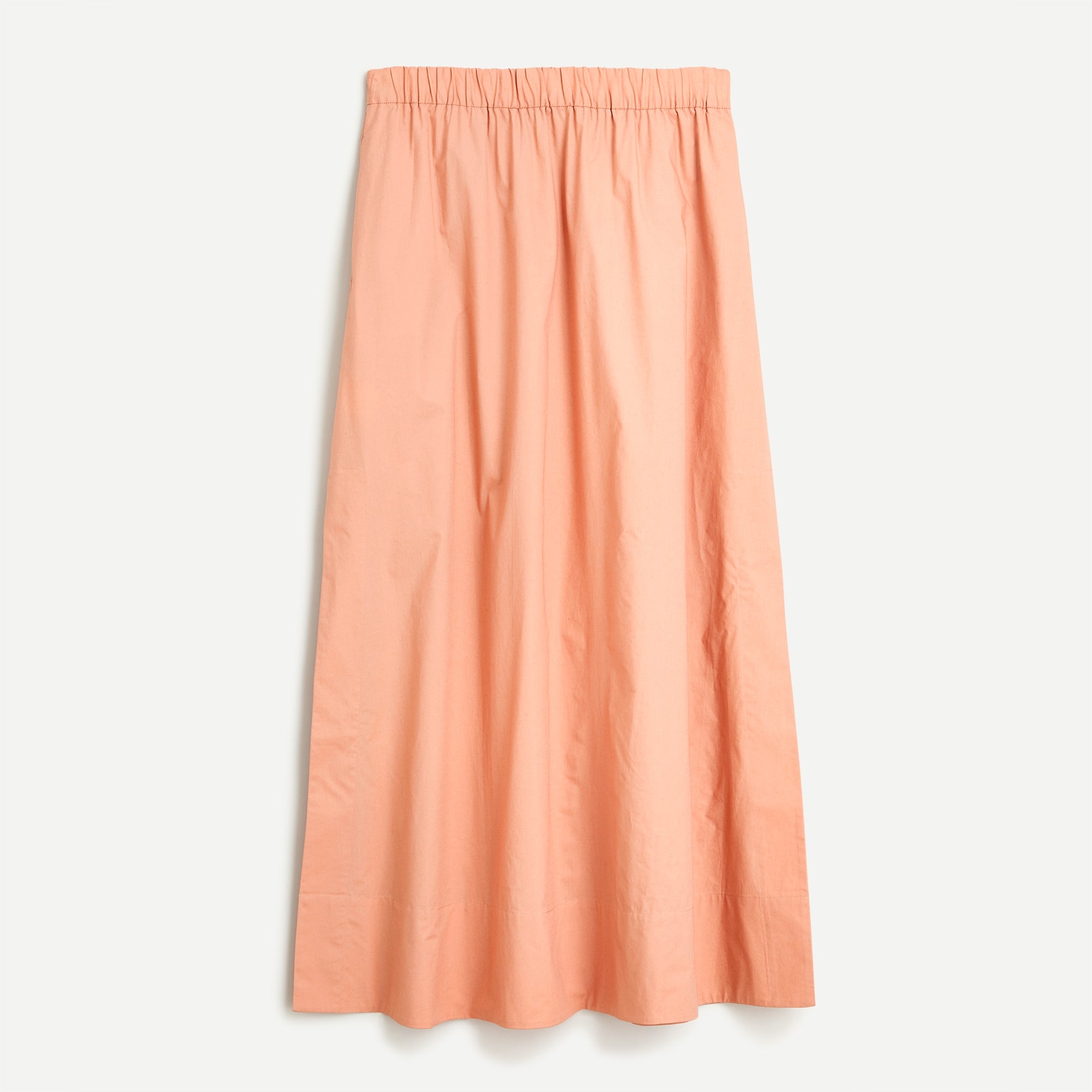 Side-slit Cotton Poplin Maxi Skirt For Women | J.Crew