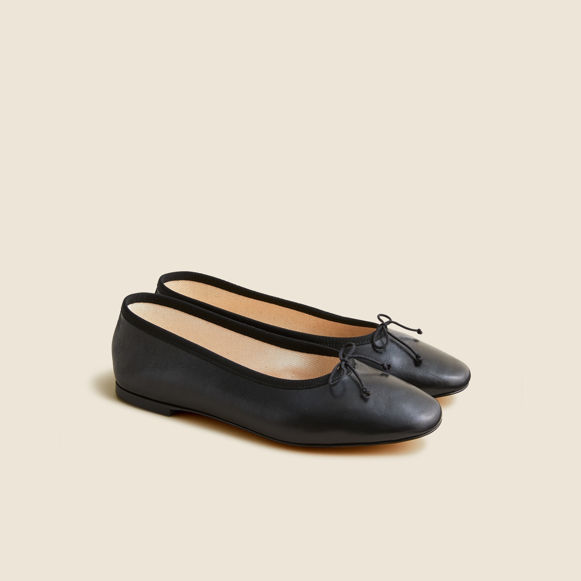 Women's Prima Ballet Flat In Black Leather - Thursday