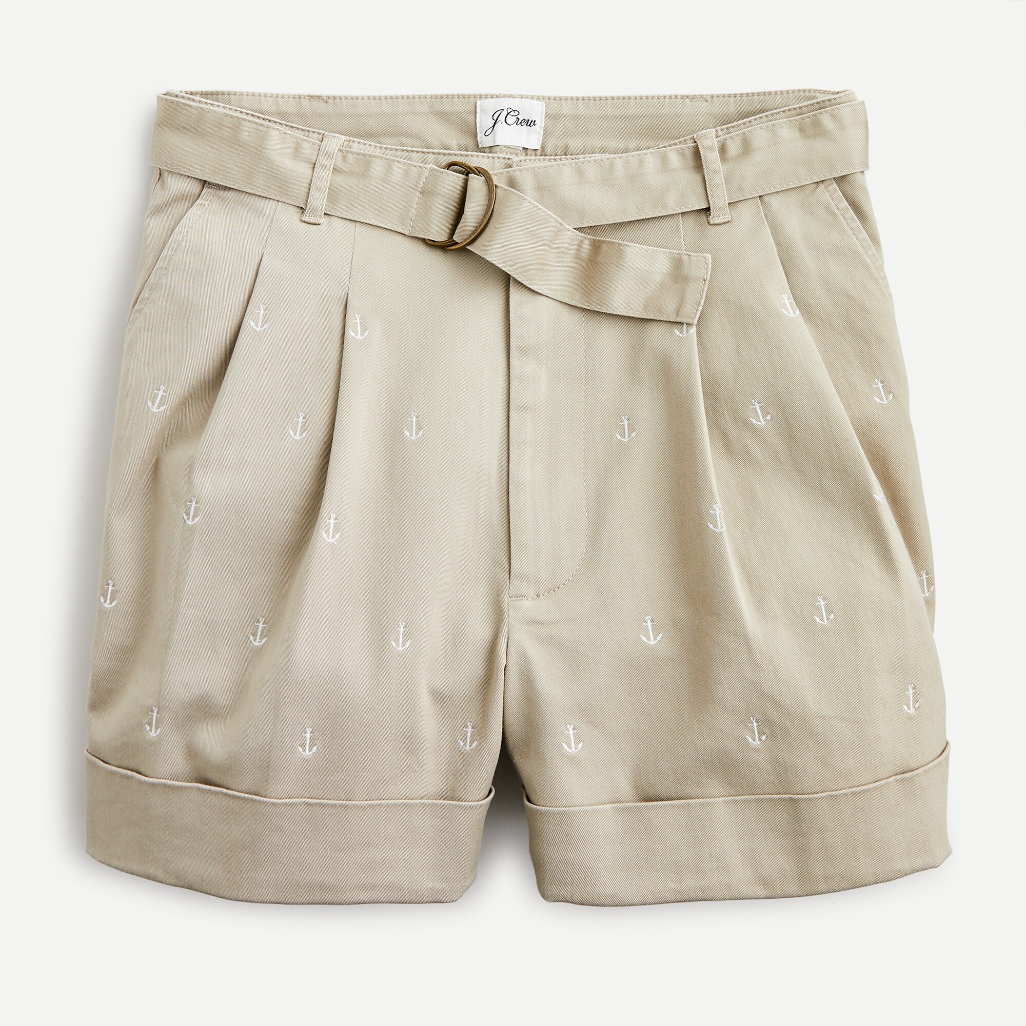 D-ring short with anchor embroidery