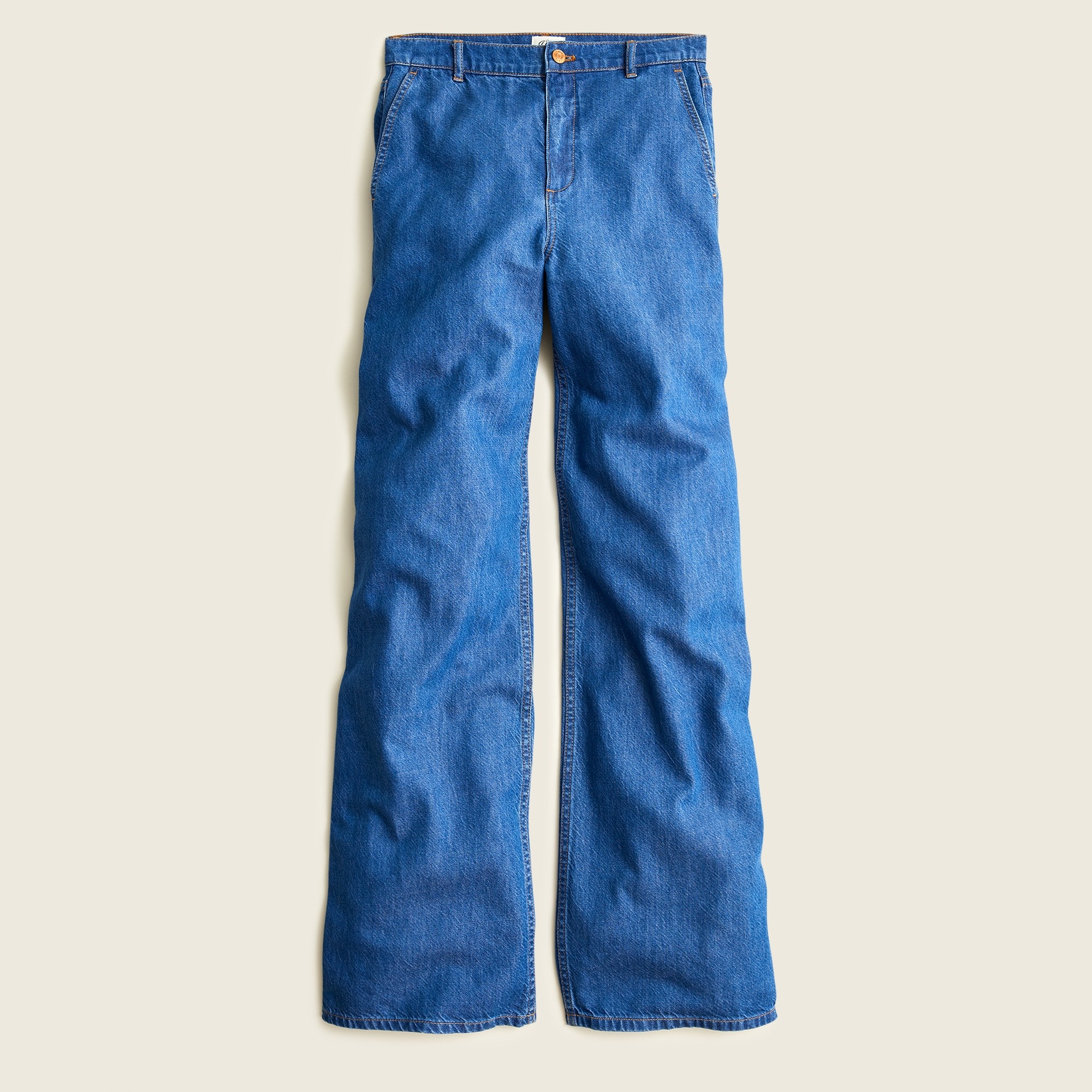 High-rise drapey trouser jean