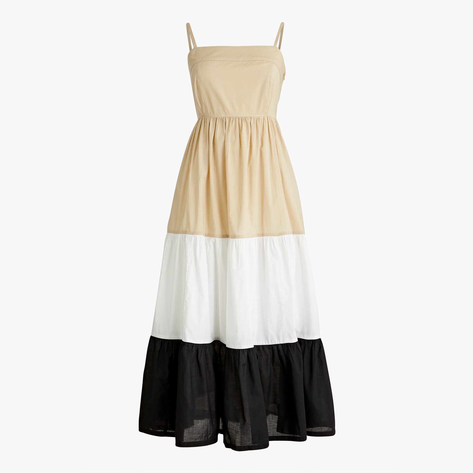 square-neck tiered dress for women