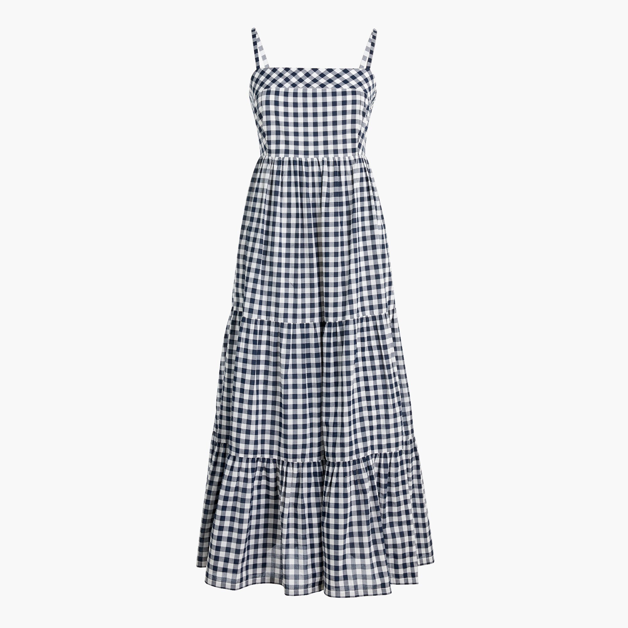 square-neck tiered dress for women