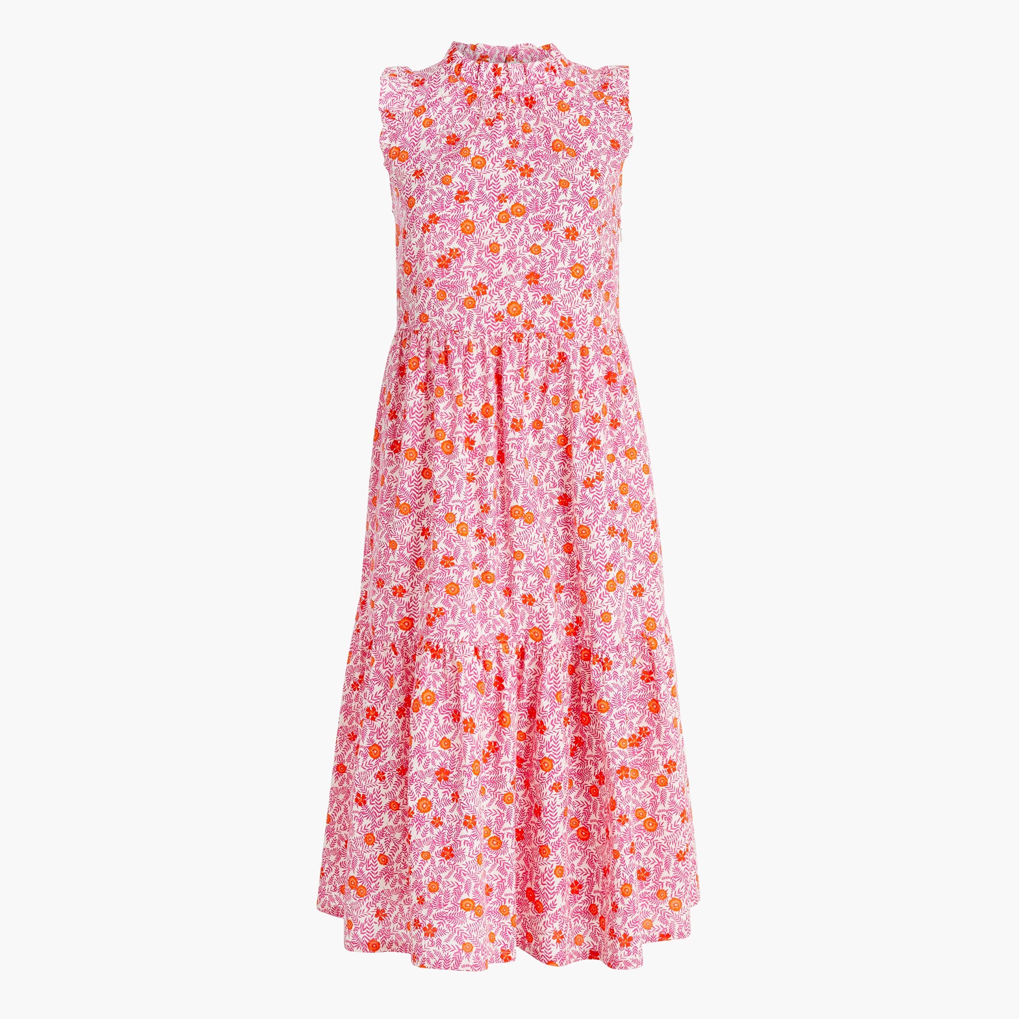 j crew factory cocktail dress Tiered Ruffle Midi Dress For Women
