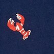 Lobster short-sleeve T-shirt dress ANTIQUE NAVY RED factory: lobster short-sleeve t-shirt dress for women