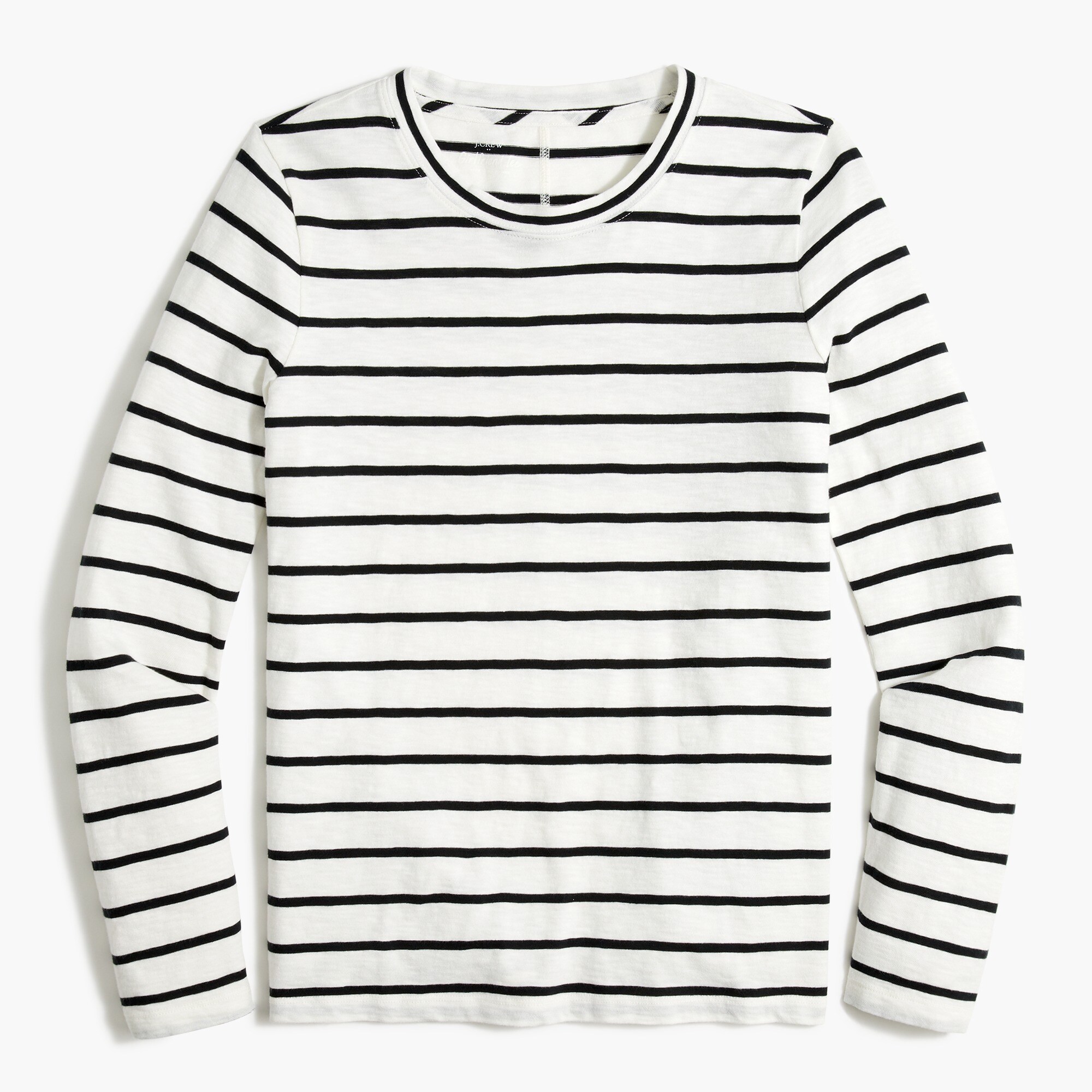 Striped long-sleeve girlfriend tee