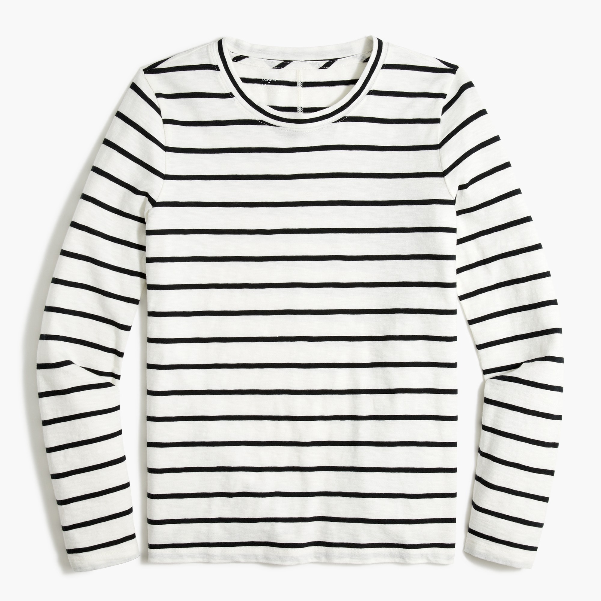 striped long-sleeve girlfriend tee for women