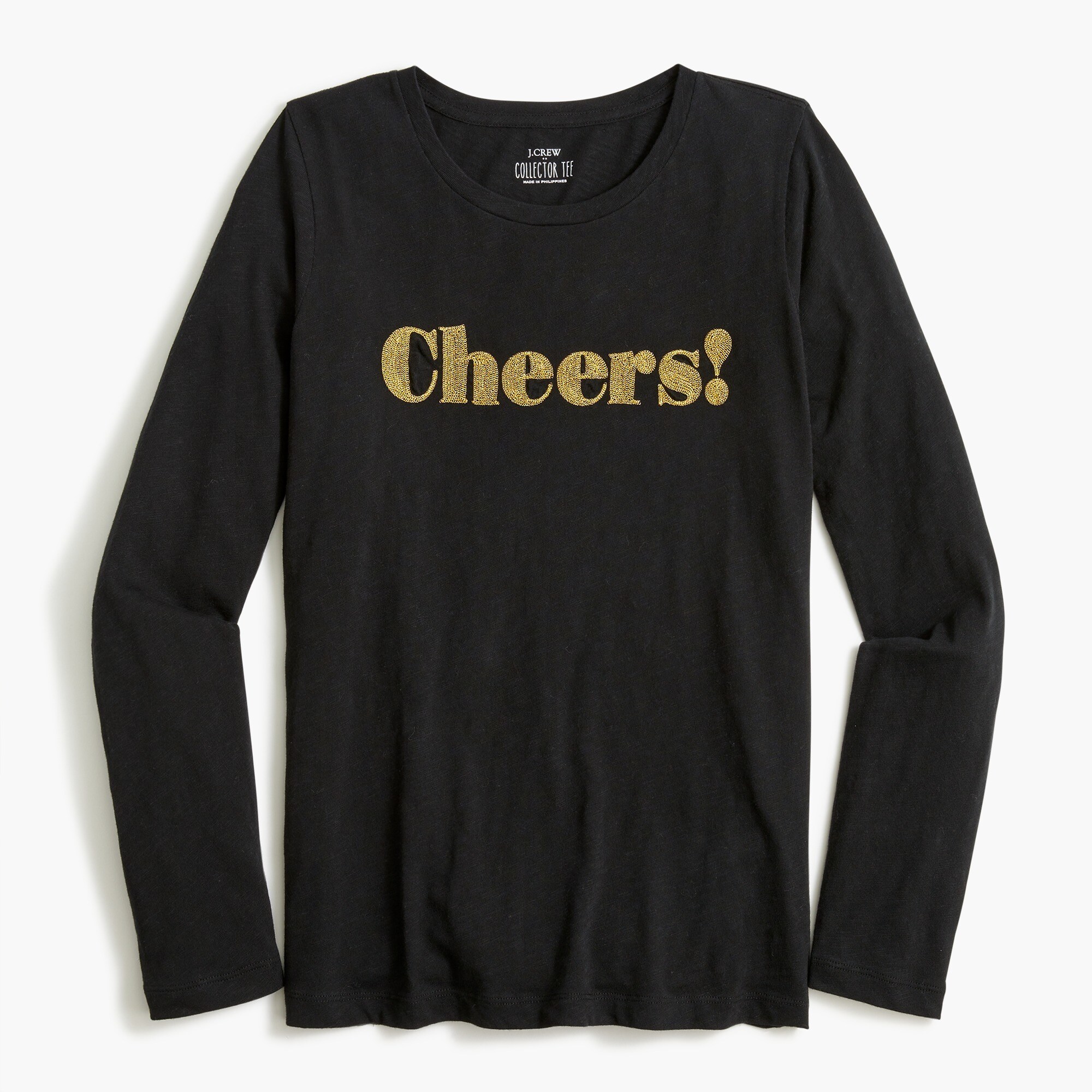 Embroidered "Cheers" graphic tee
