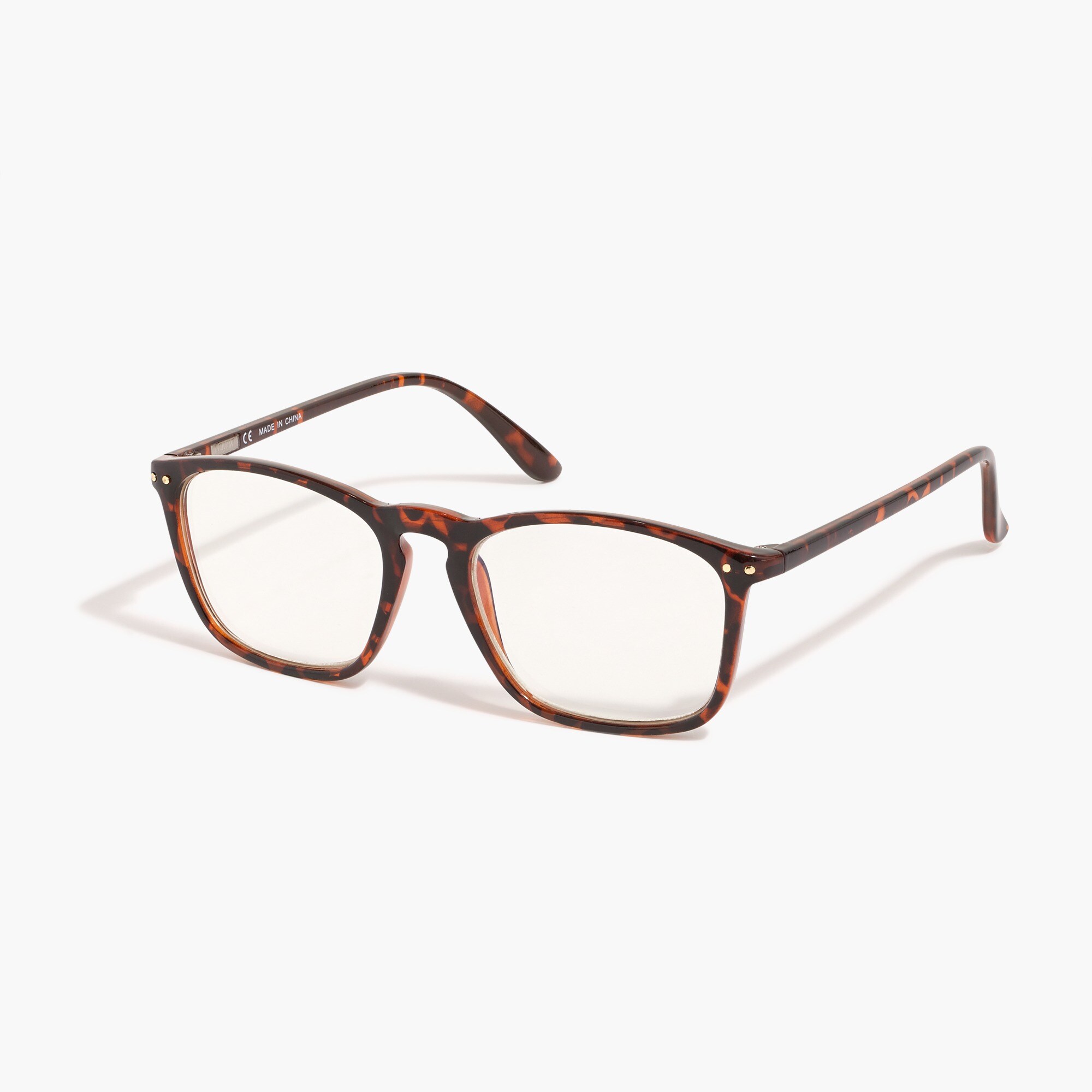 Tortoise square blue-light glasses