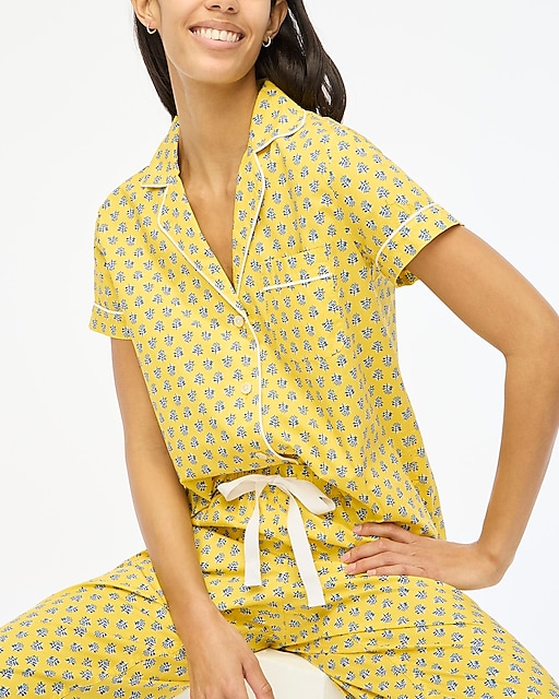 womens Short-sleeve pajama set with cropped pant