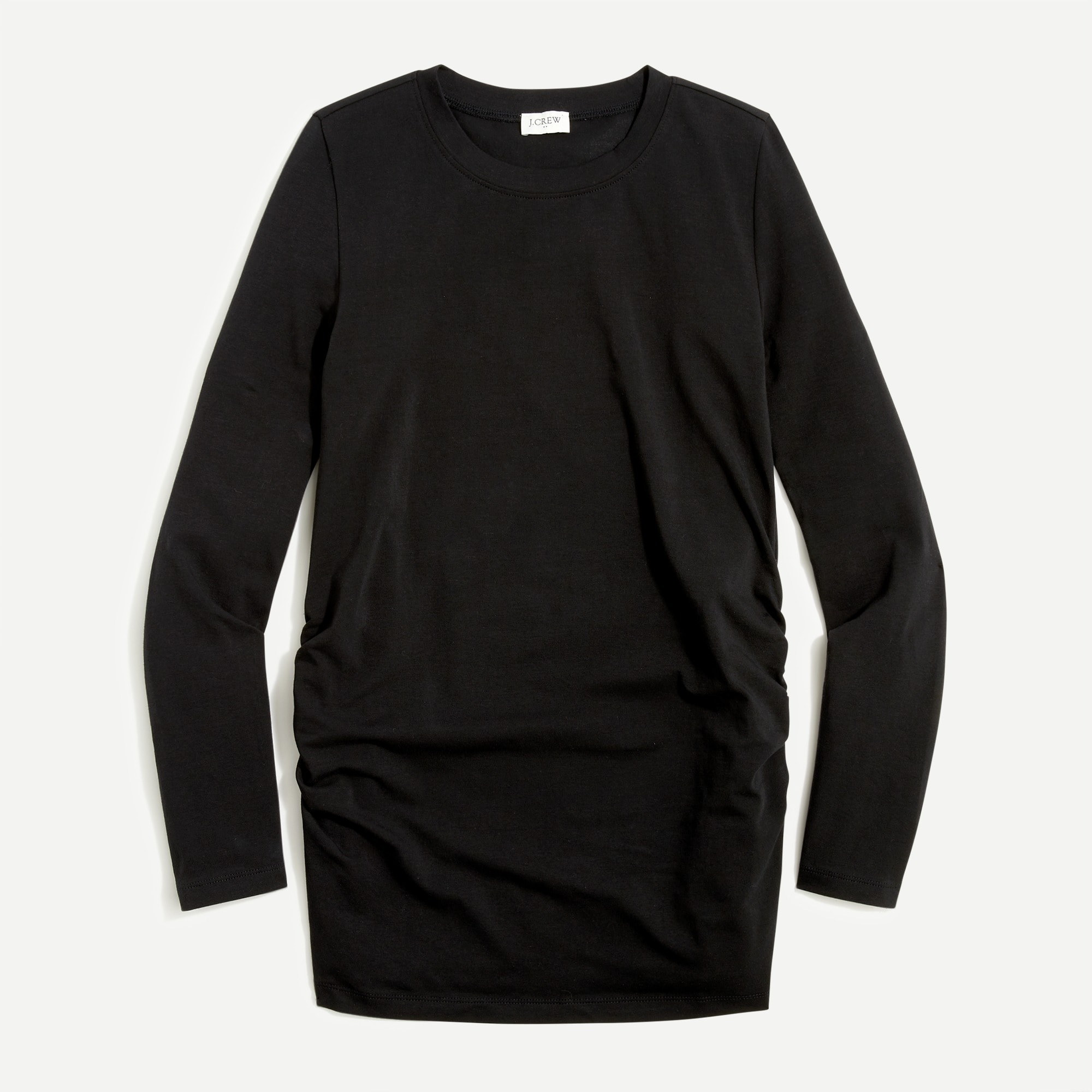 Long-sleeve crewneck maternity tee