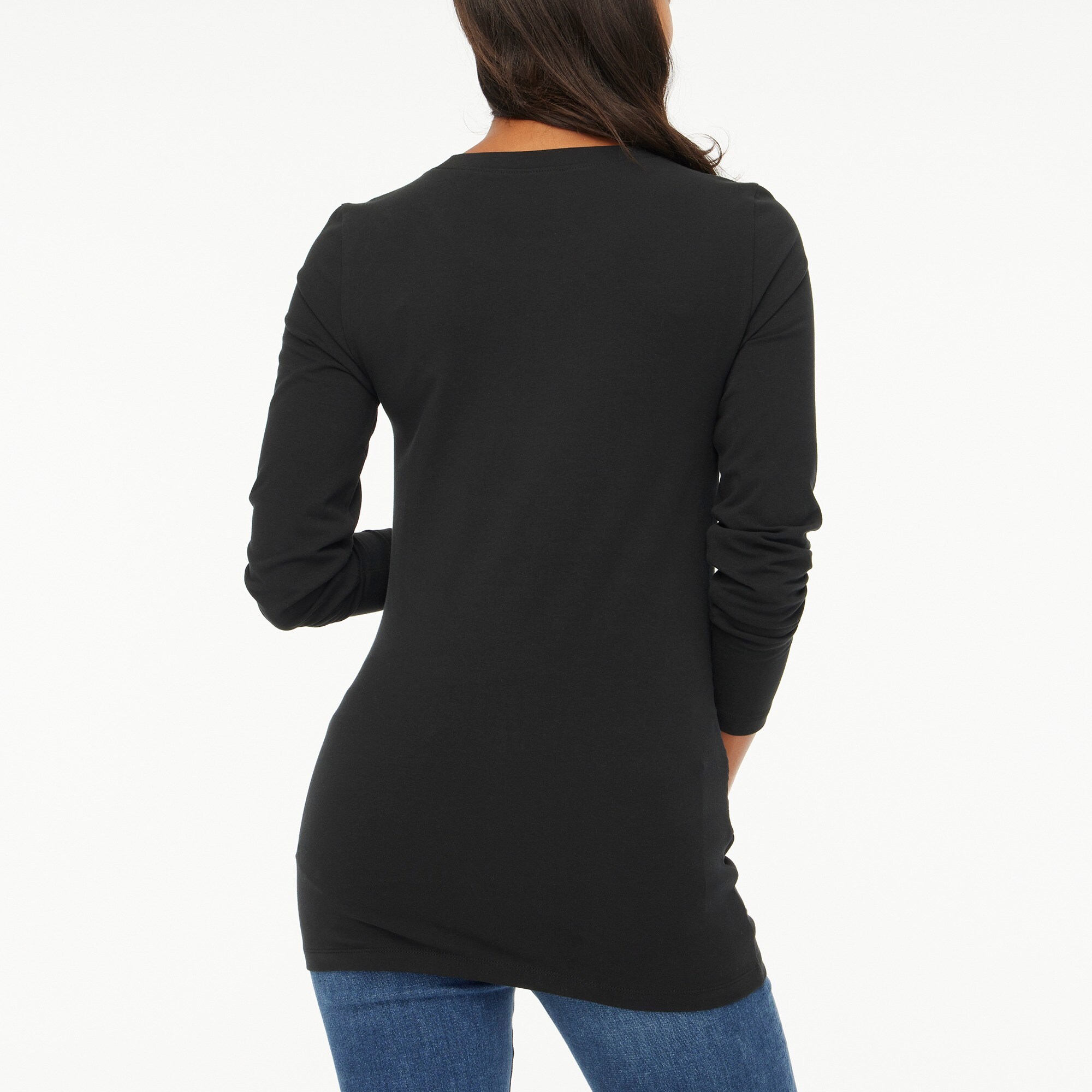 Long-sleeve crewneck maternity tee