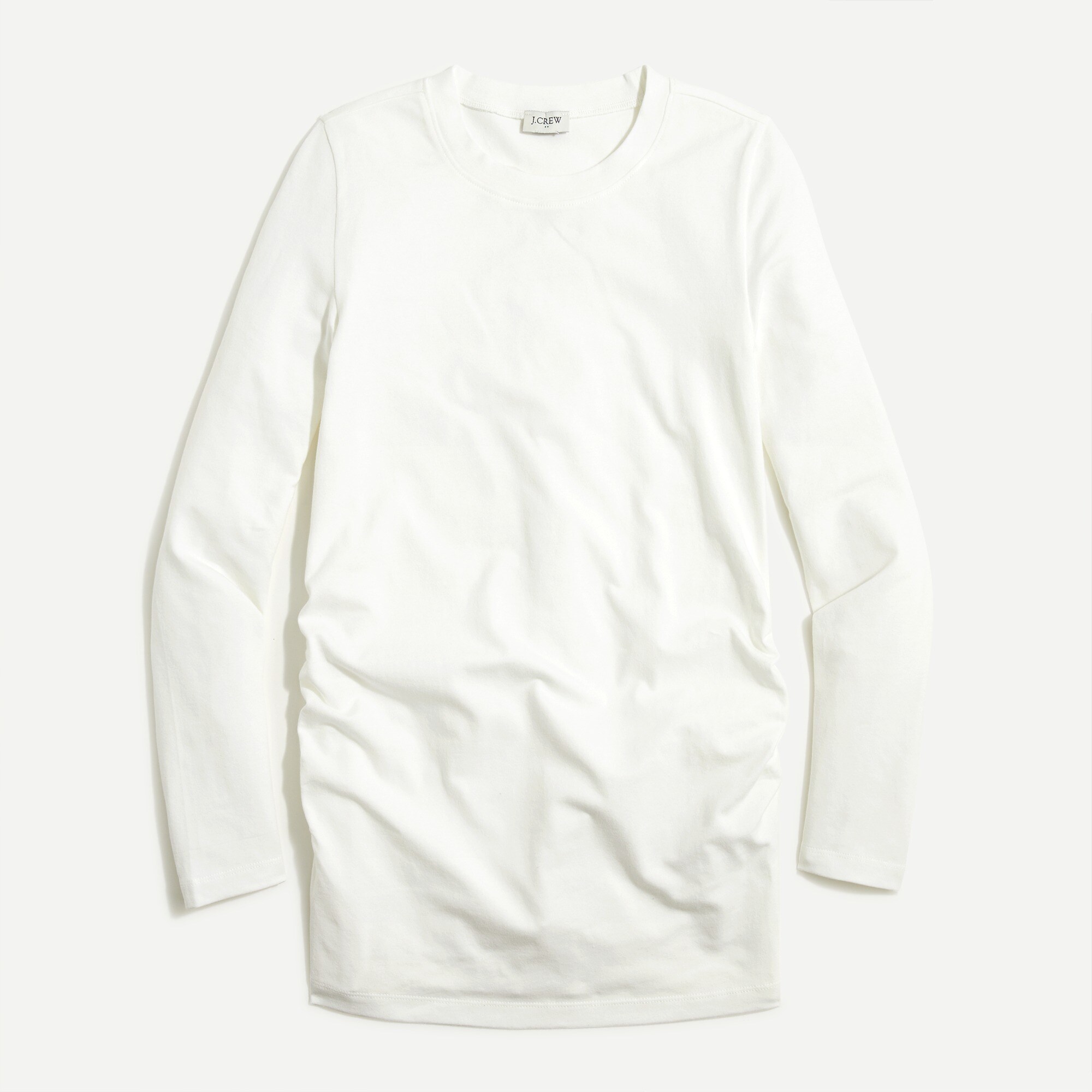 Long-sleeve crewneck maternity tee