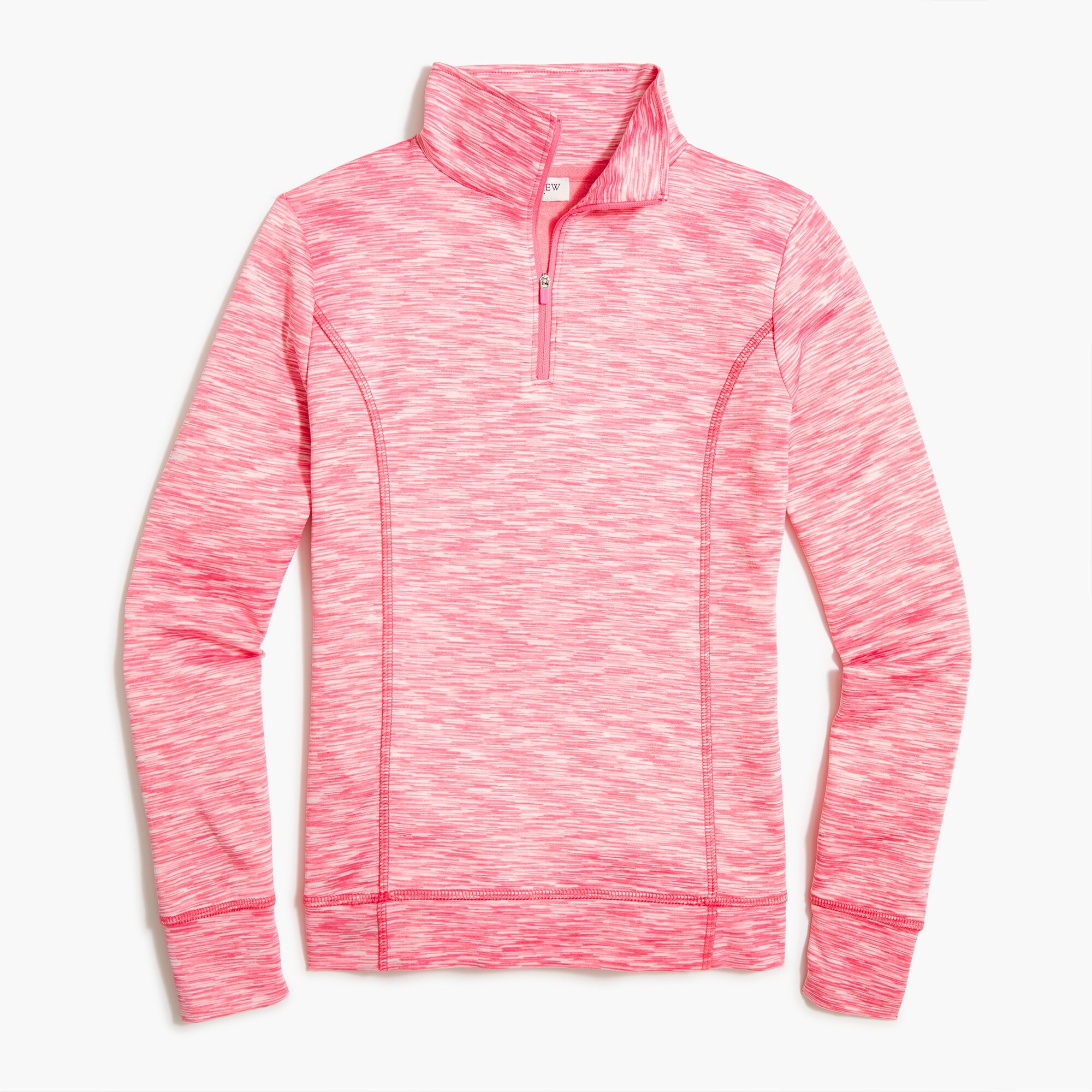 space-dyed half-zip pullover for women