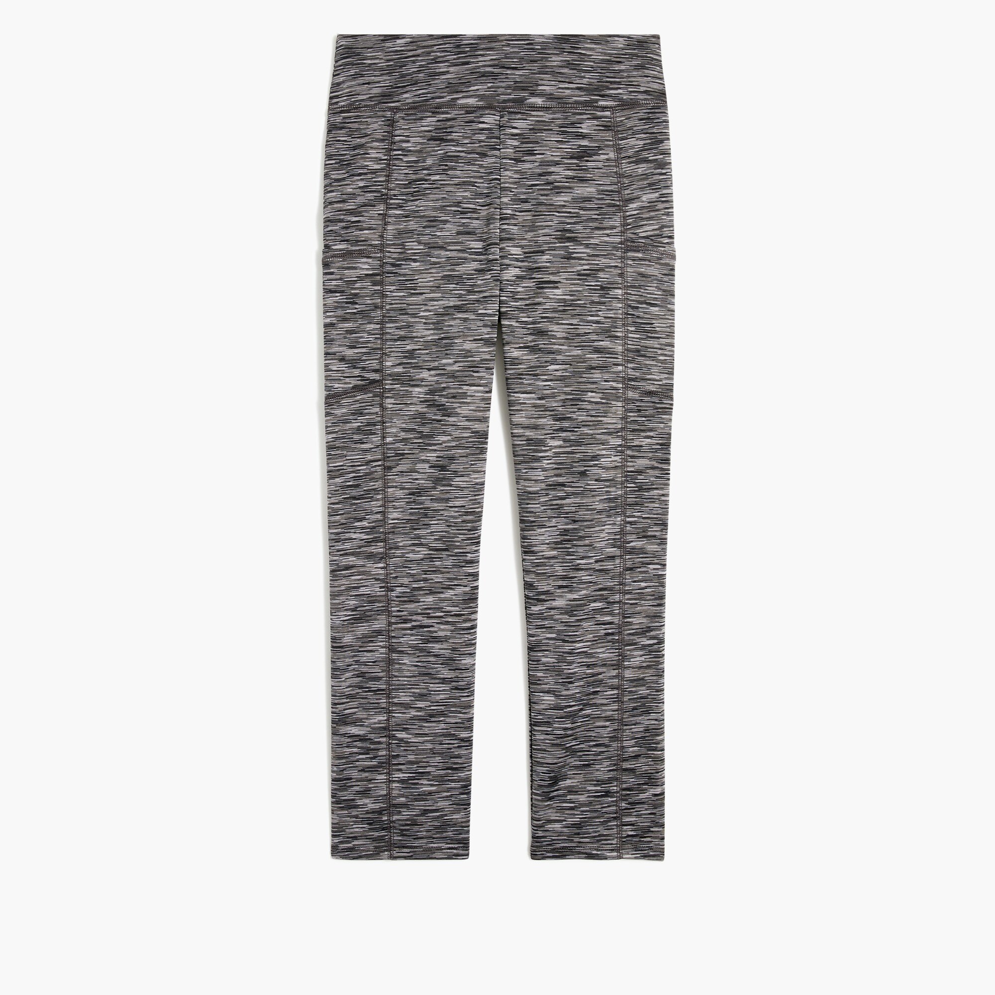 cropped space-dyed leggings with side pocket for women