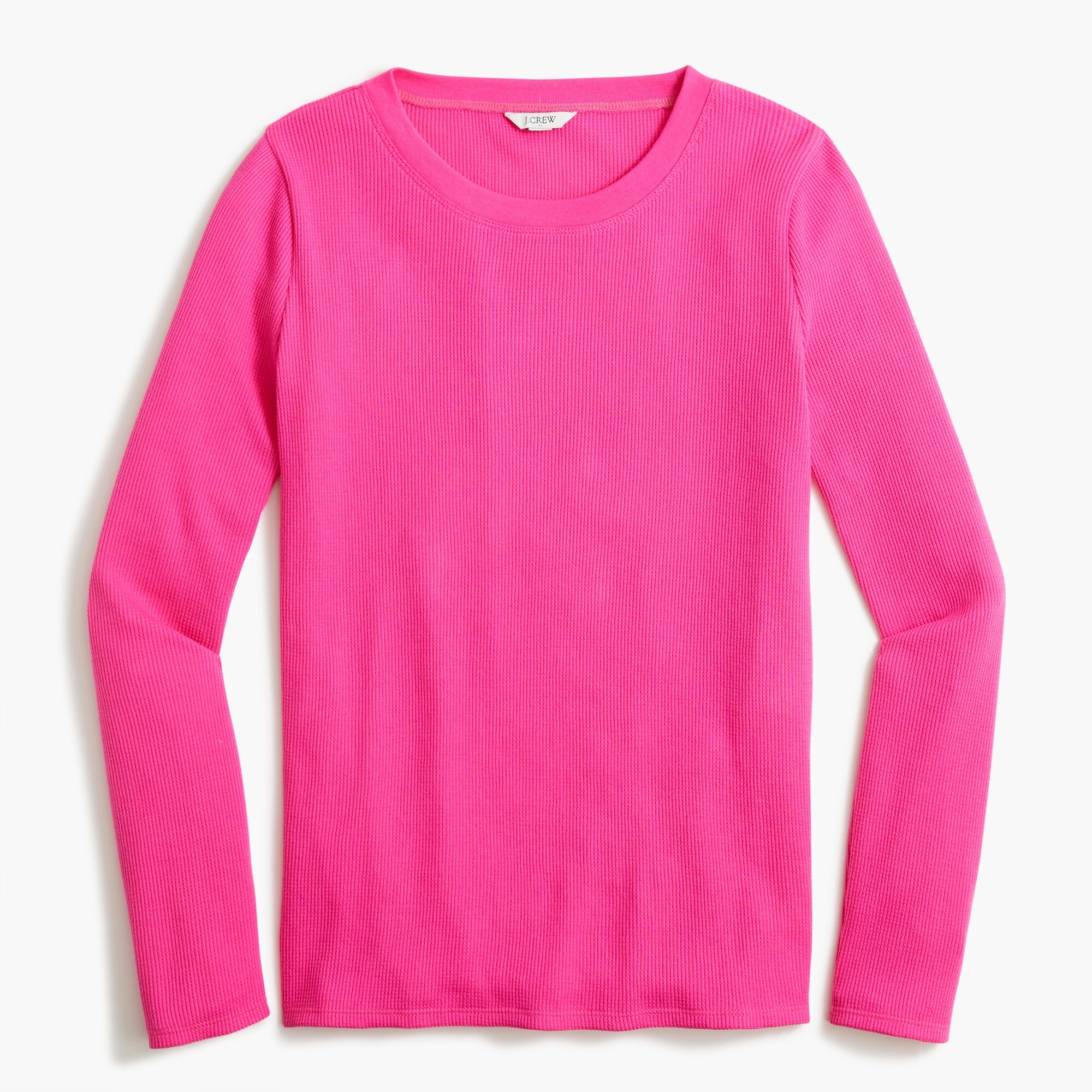 Long-sleeve waffle top