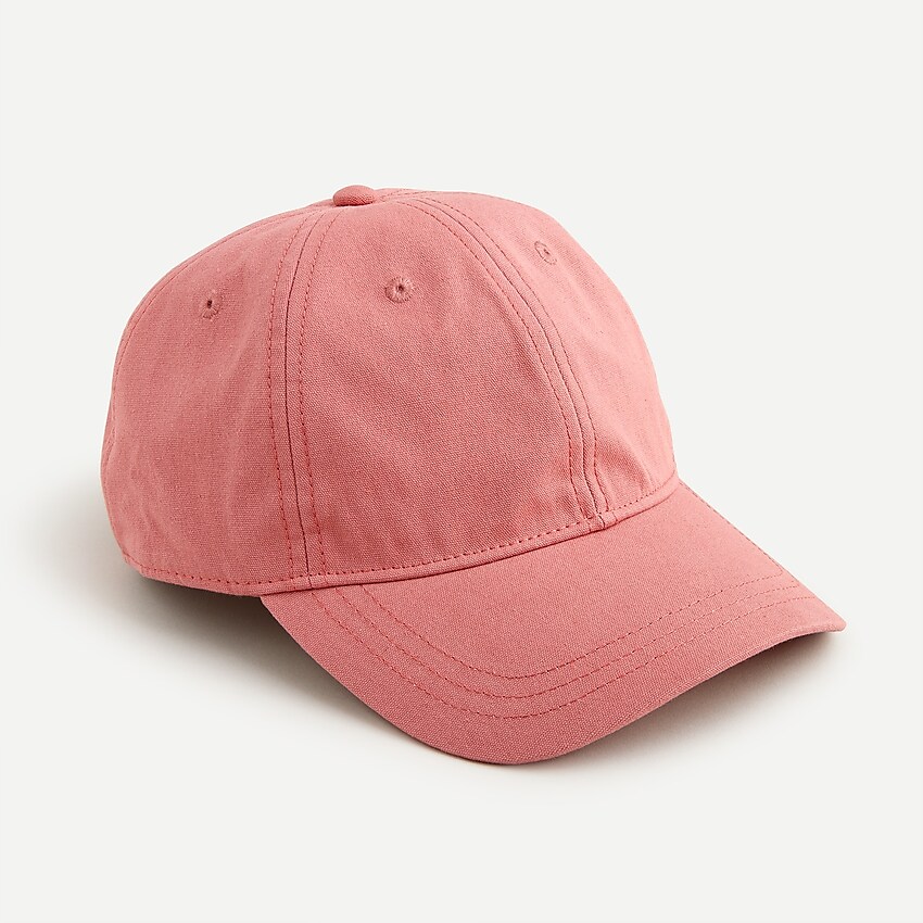 j.crew: cotton baseball hat for women, right side, view zoomed