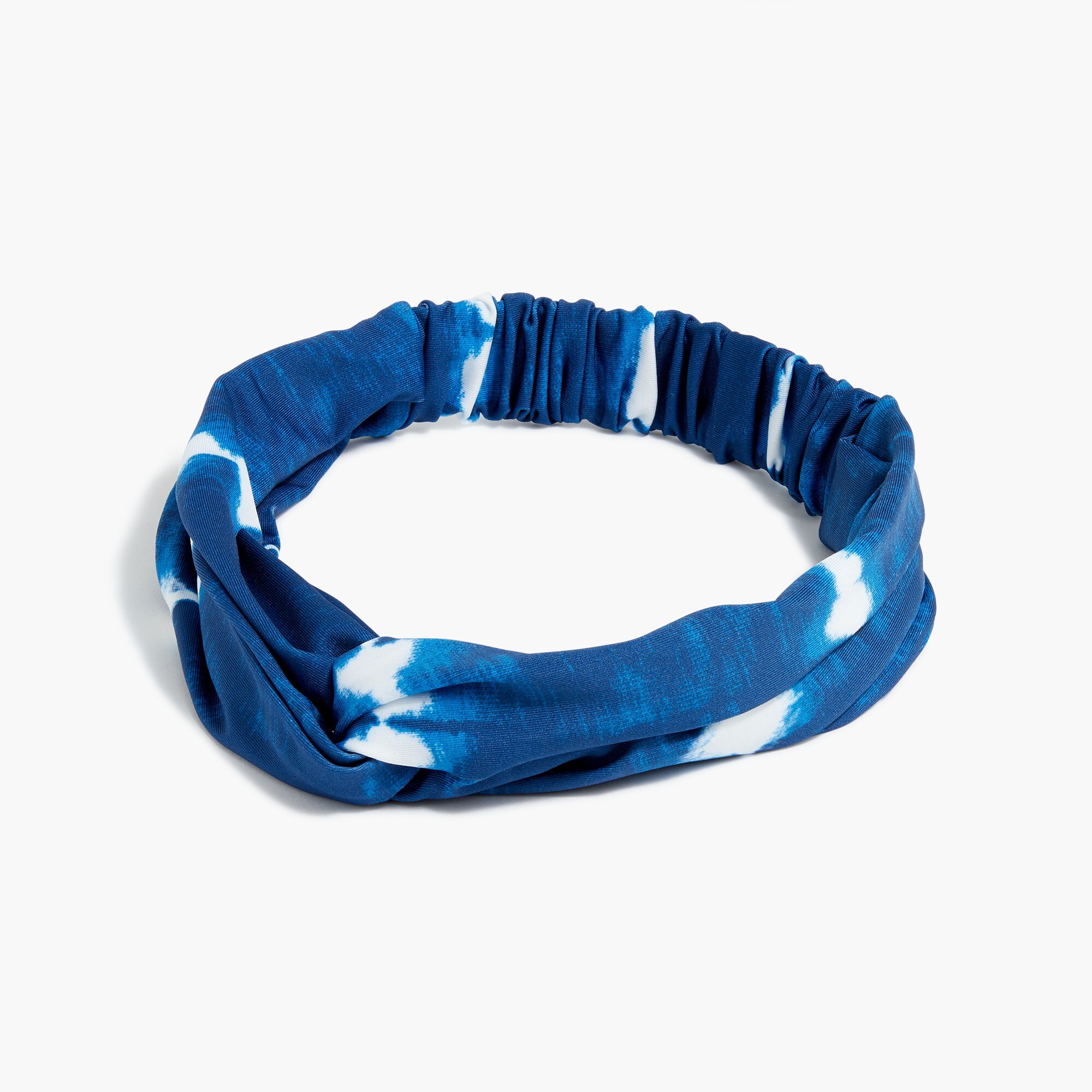 Stretchy tie-dyed twist headband