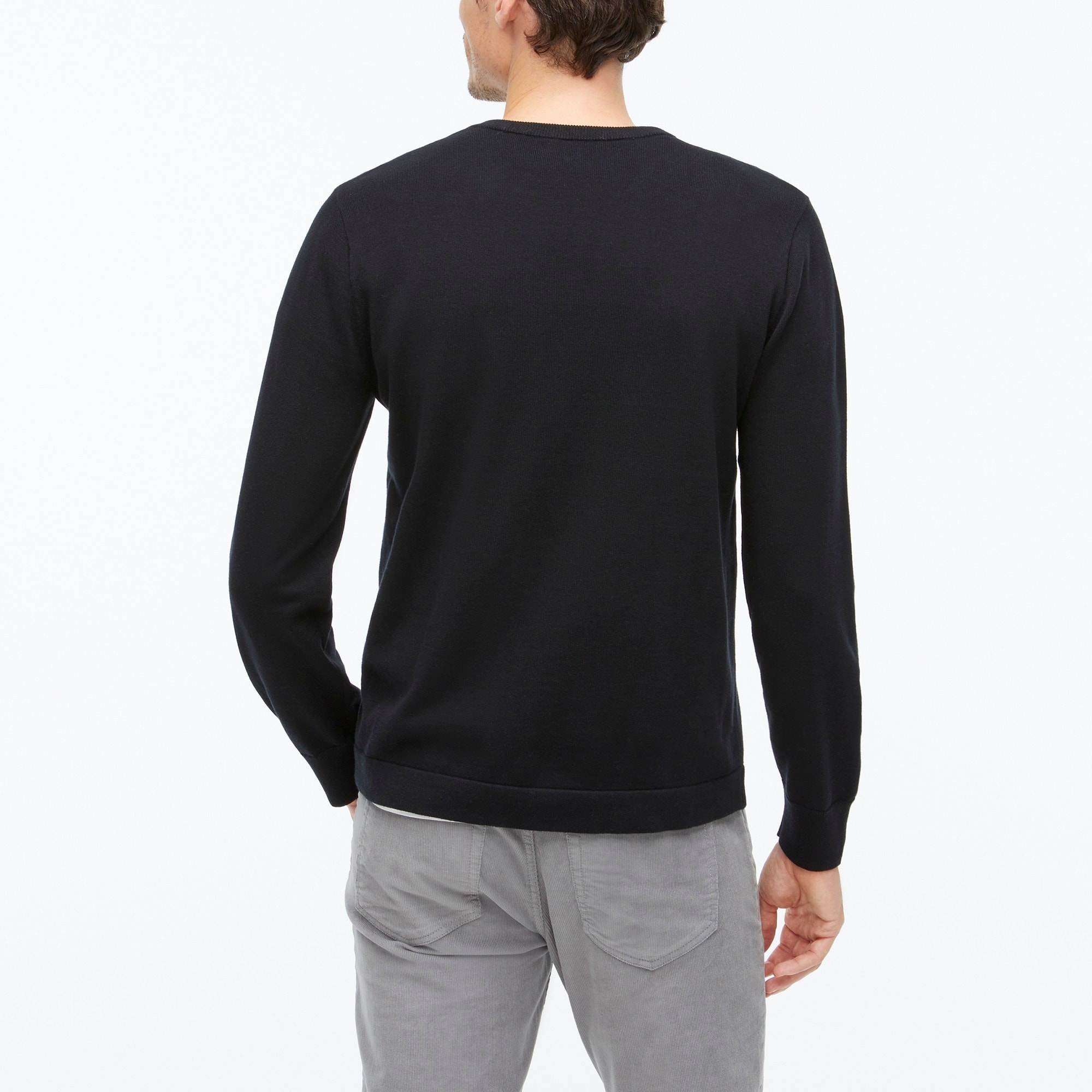Factory: Cotton Crewneck Sweater-tee For Men