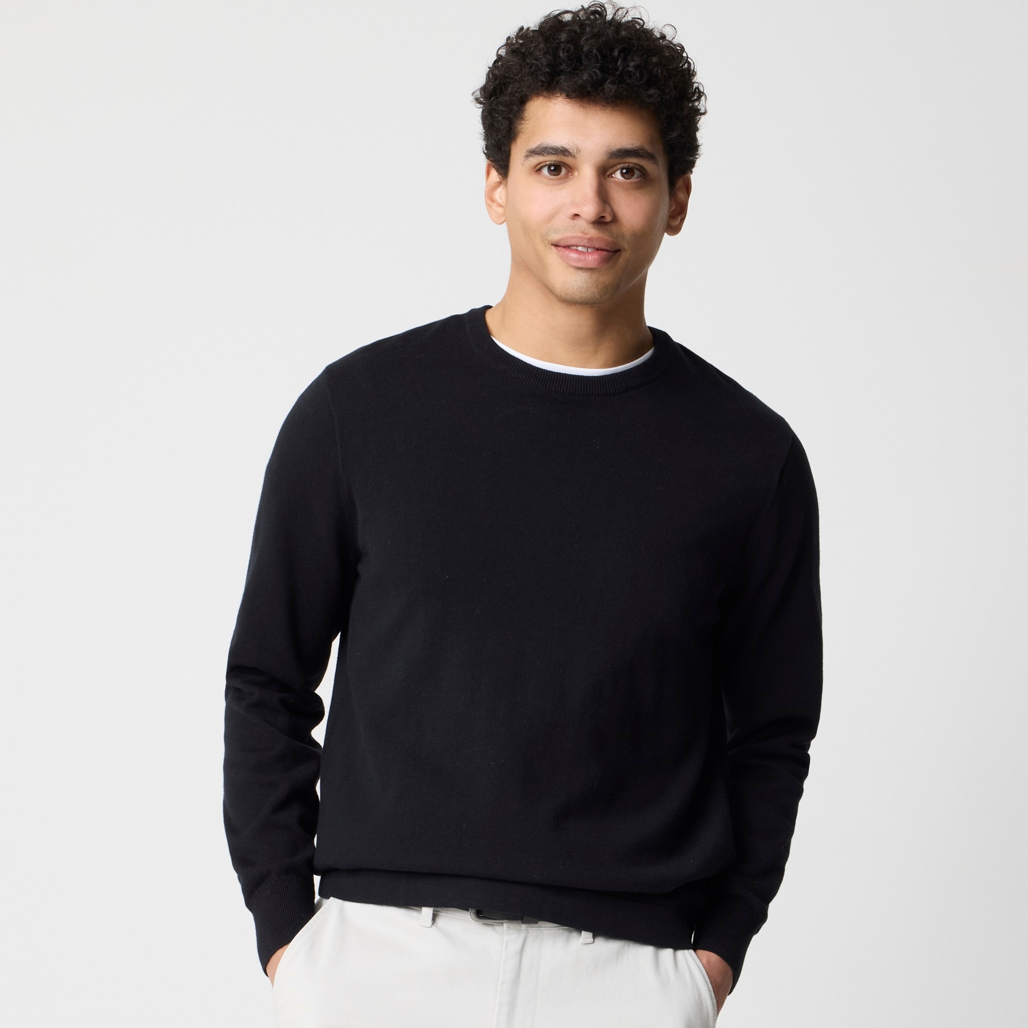 mens Cotton crewneck sweater-tee