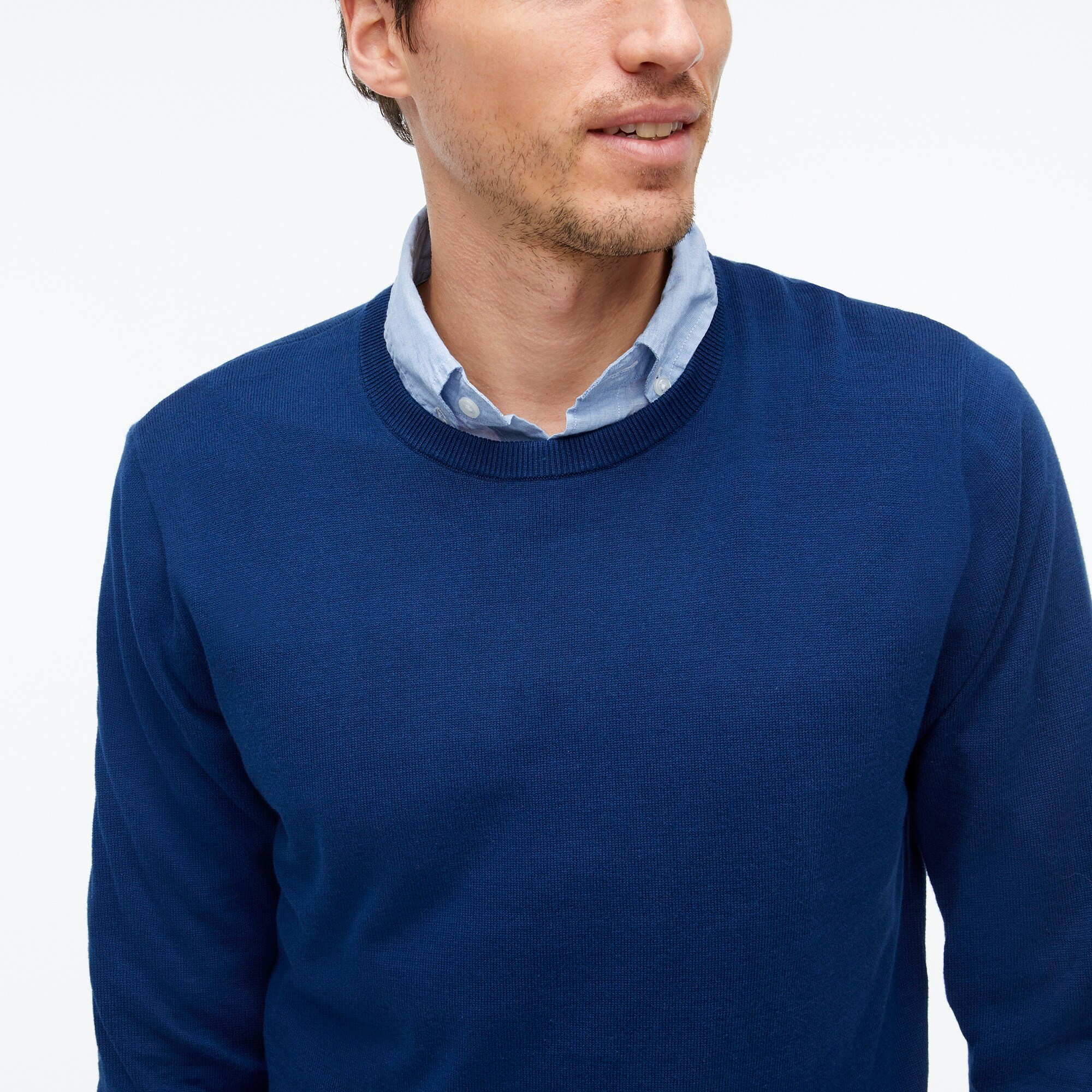 Cotton crewneck sweater-tee - image 5