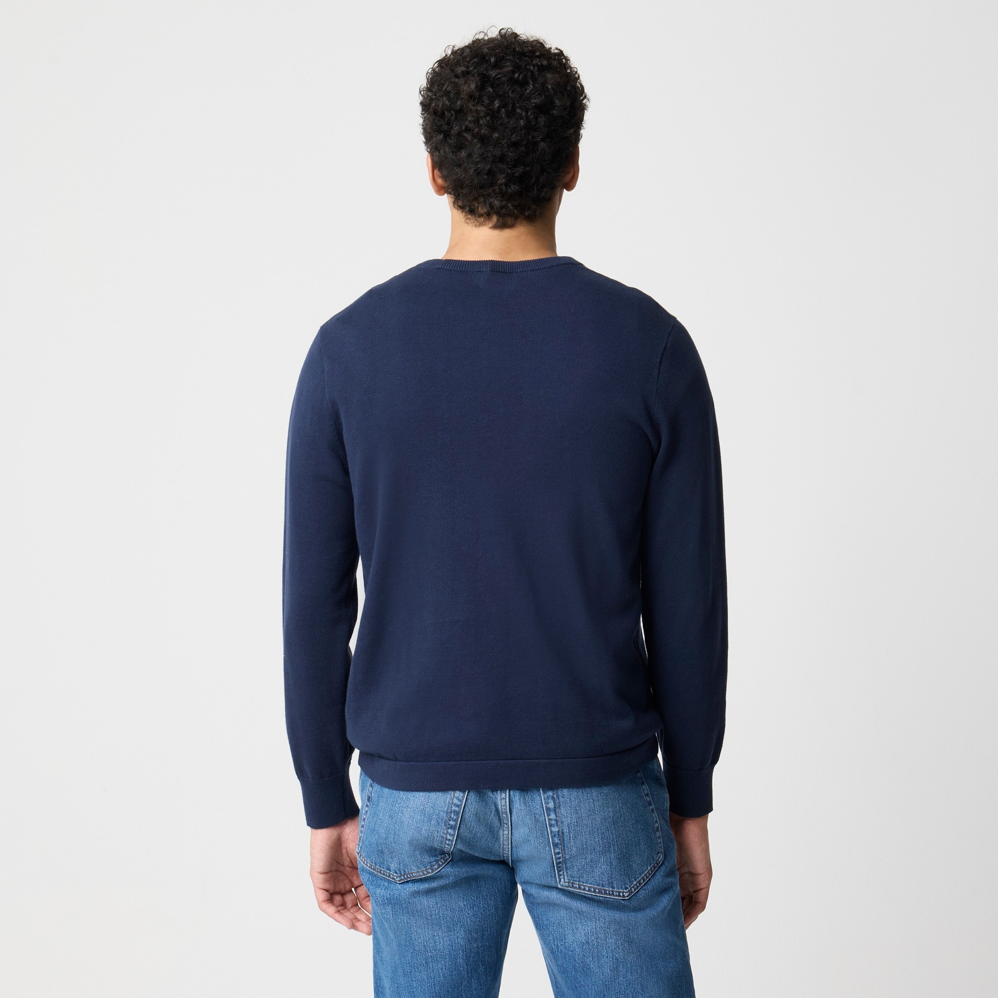 Factory: Cotton Crewneck Sweater-tee For Men