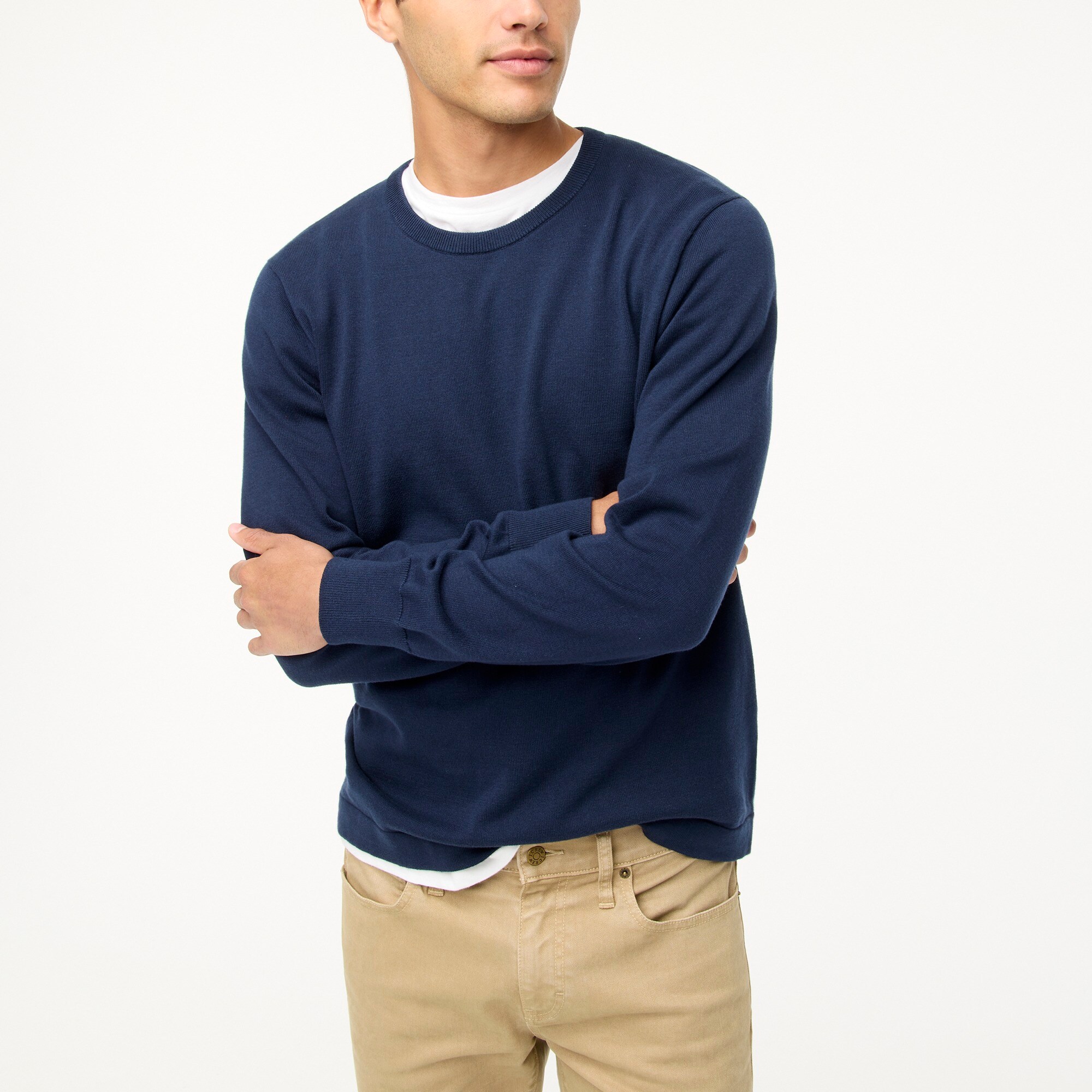 mens Cotton crewneck sweater-tee