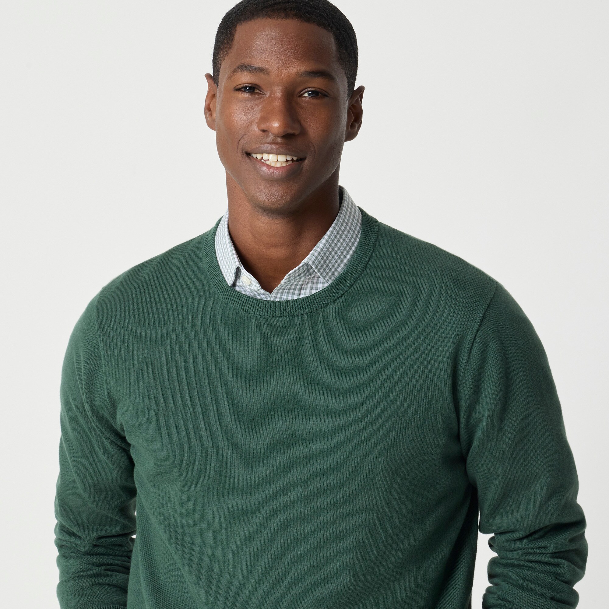 Cotton crewneck sweater-tee