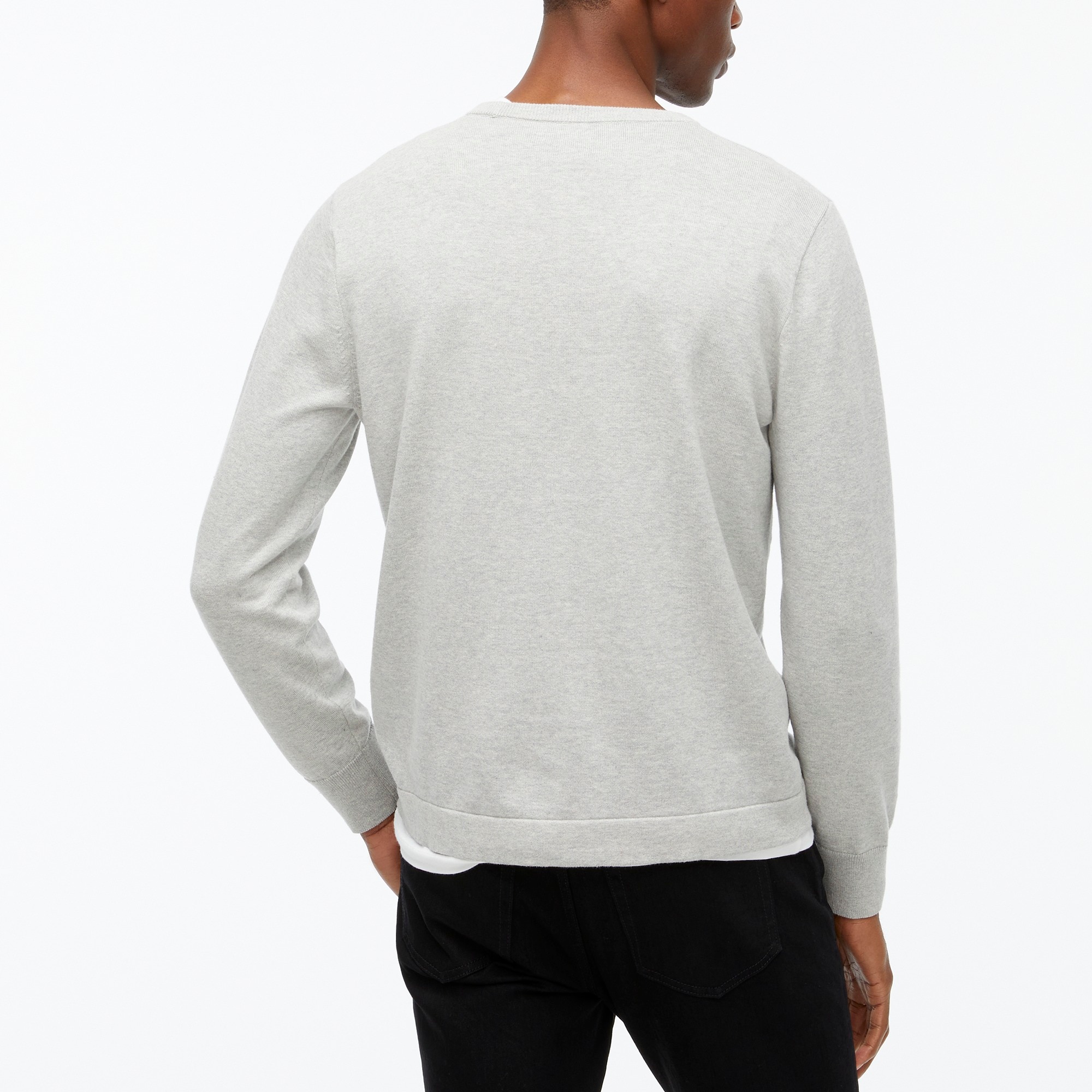 Factory: Cotton Crewneck Sweater-tee For Men