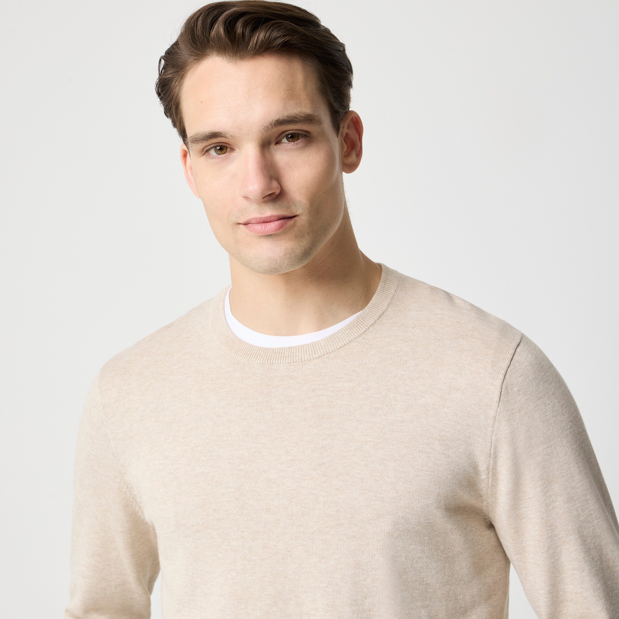 Cotton Crewneck Sweater-tee For Men | Factory