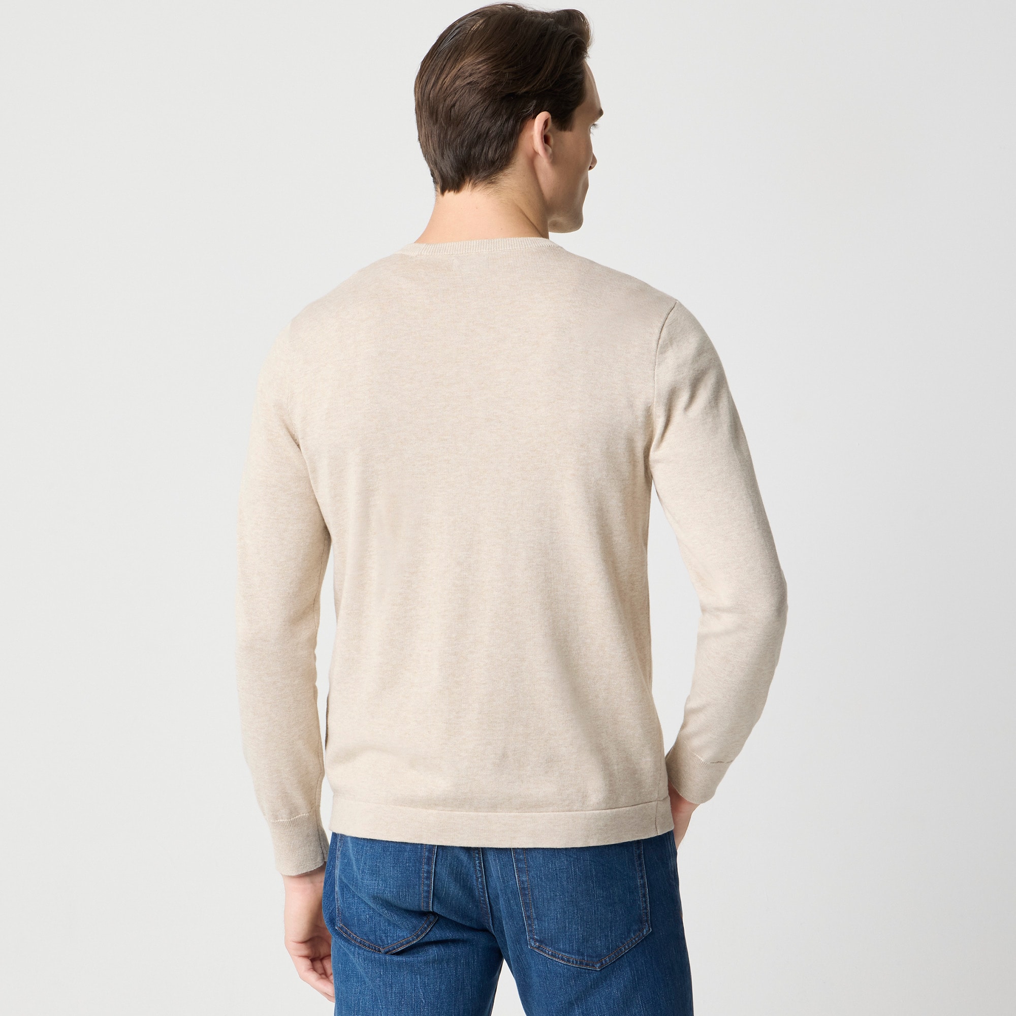 Cotton Crewneck Sweater-tee For Men | Factory