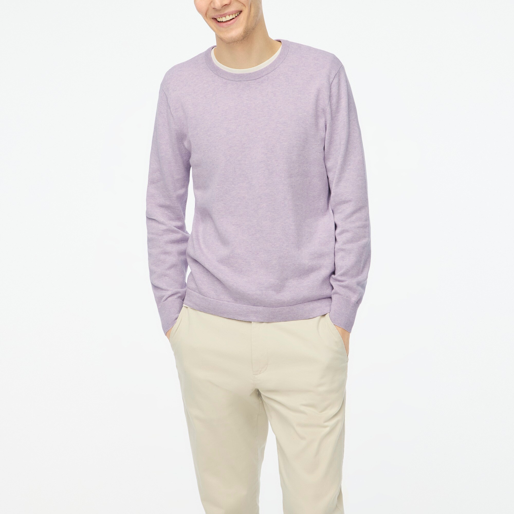 Cotton crewneck sweater-tee