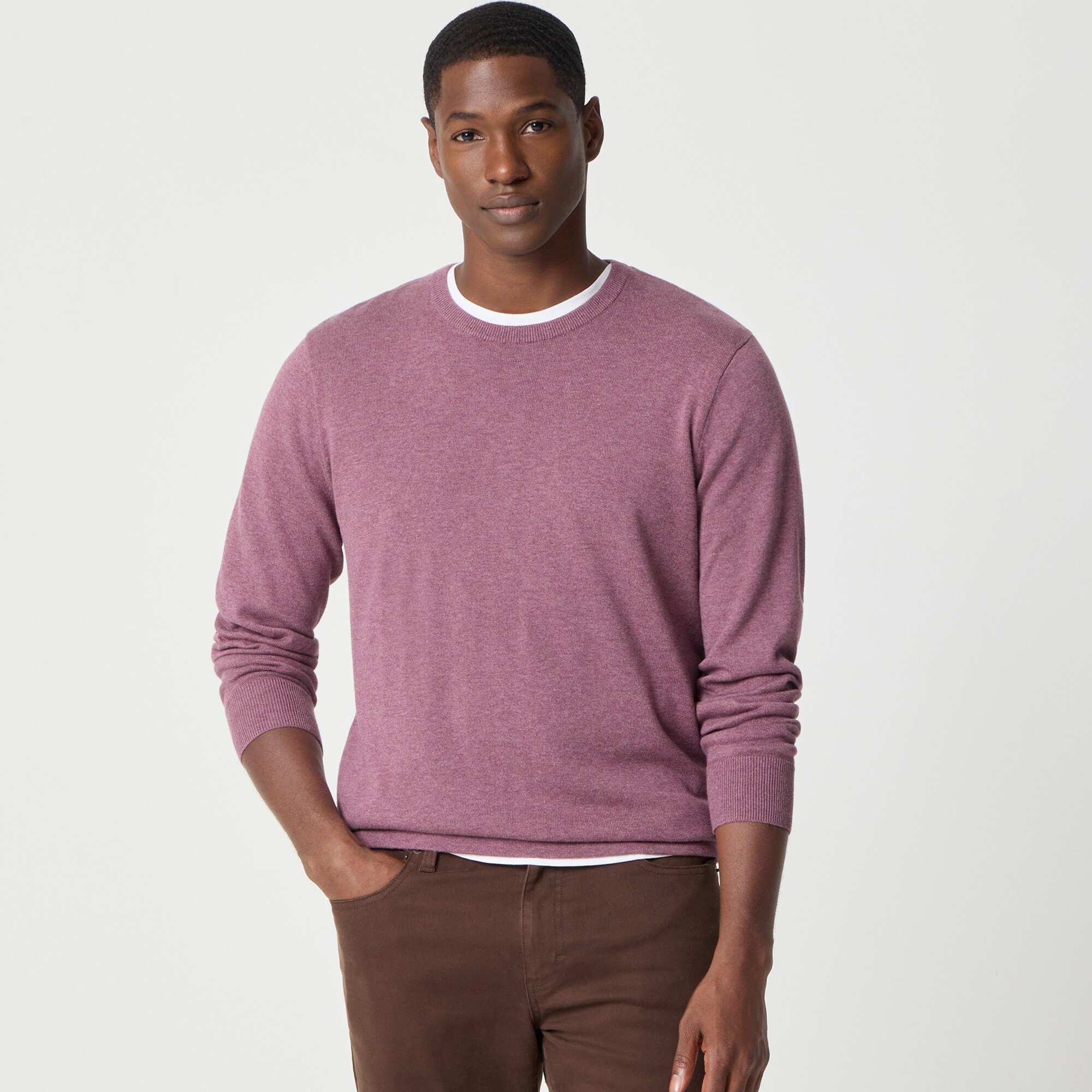 Cotton Crewneck Sweater-tee For Men | Factory